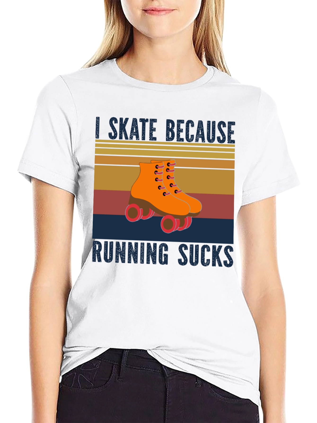 I Skate Because Running Sucks T-Shirt