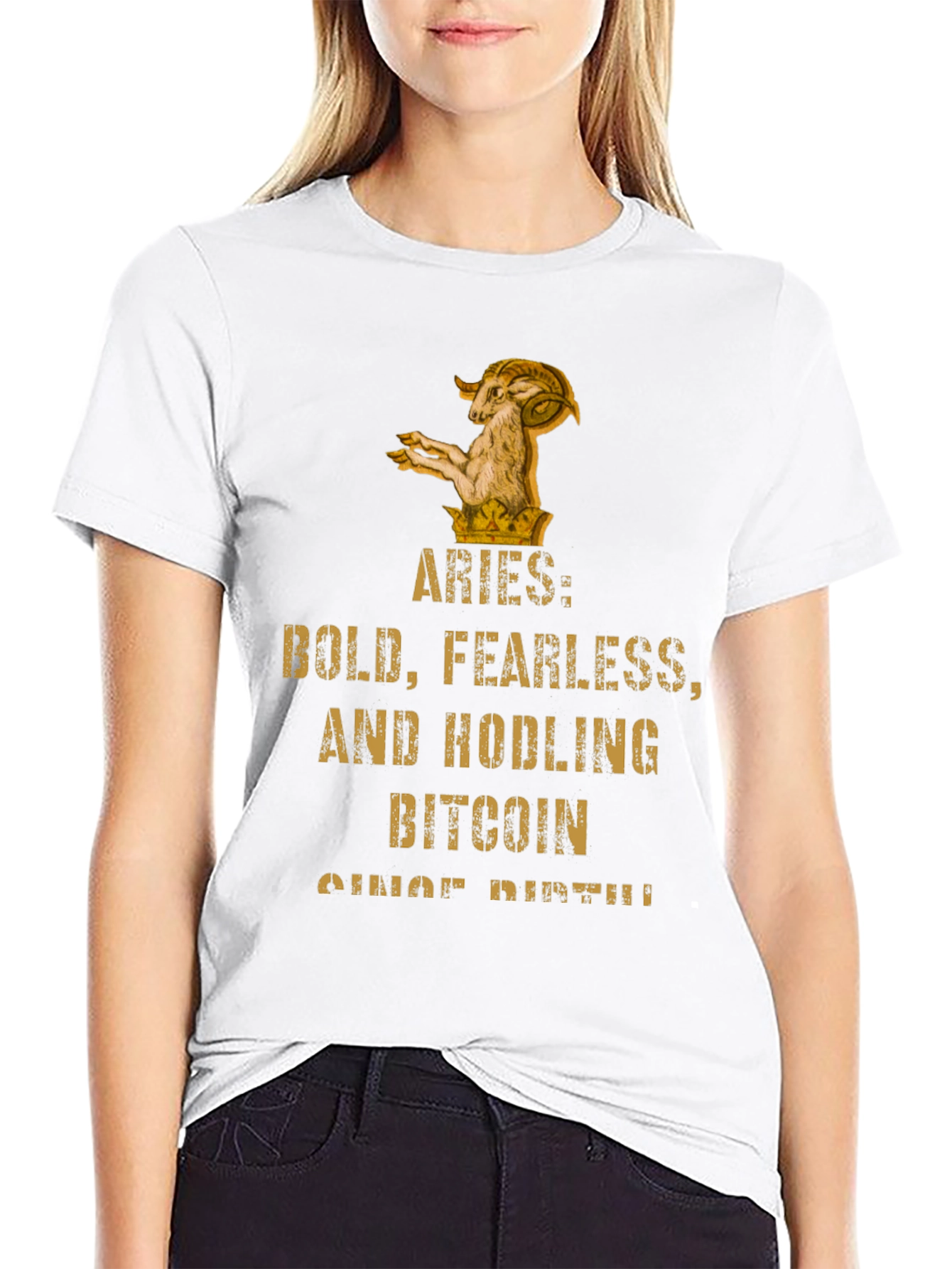Aries Bitcoin HODLer T-Shirt - Bold & Fearless