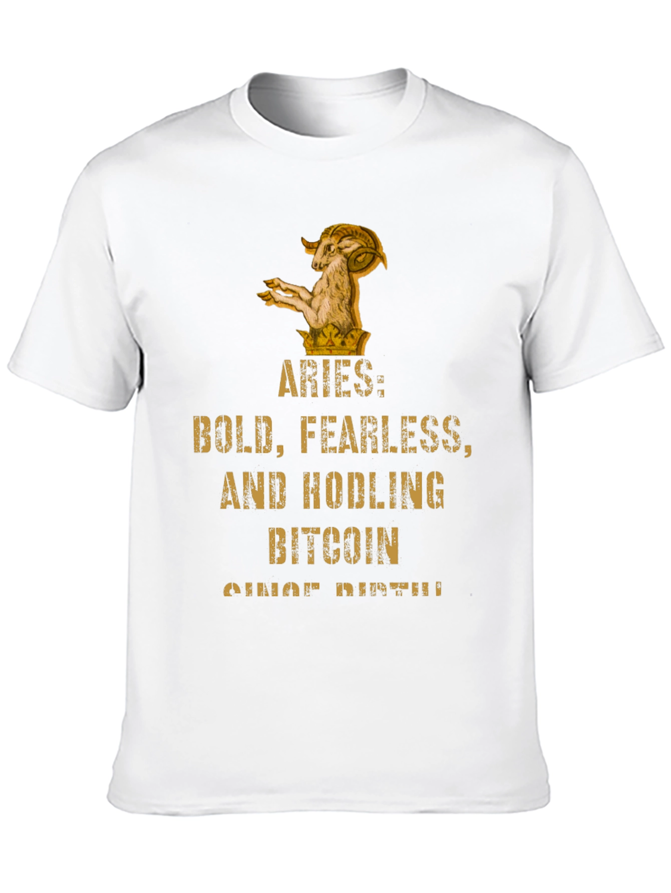 Aries Bitcoin HODLer T-Shirt - Bold & Fearless