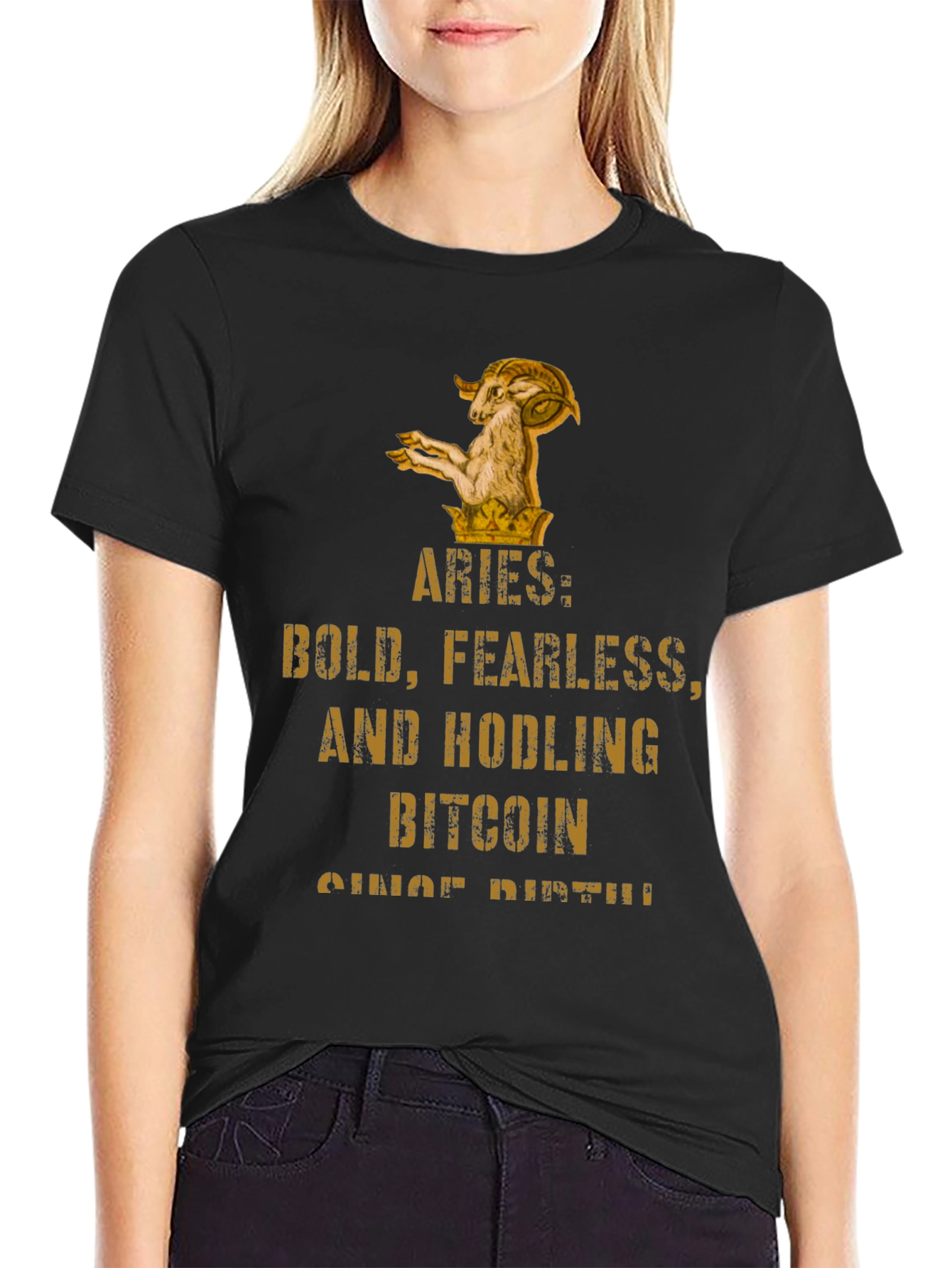Aries Bitcoin HODLer T-Shirt - Bold & Fearless