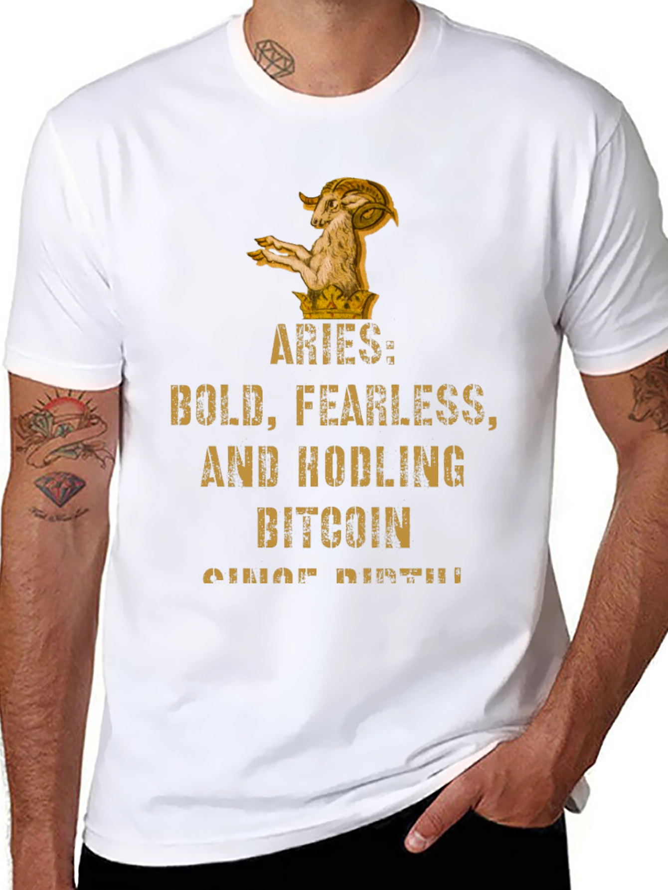 Aries Bitcoin HODLer T-Shirt - Bold & Fearless