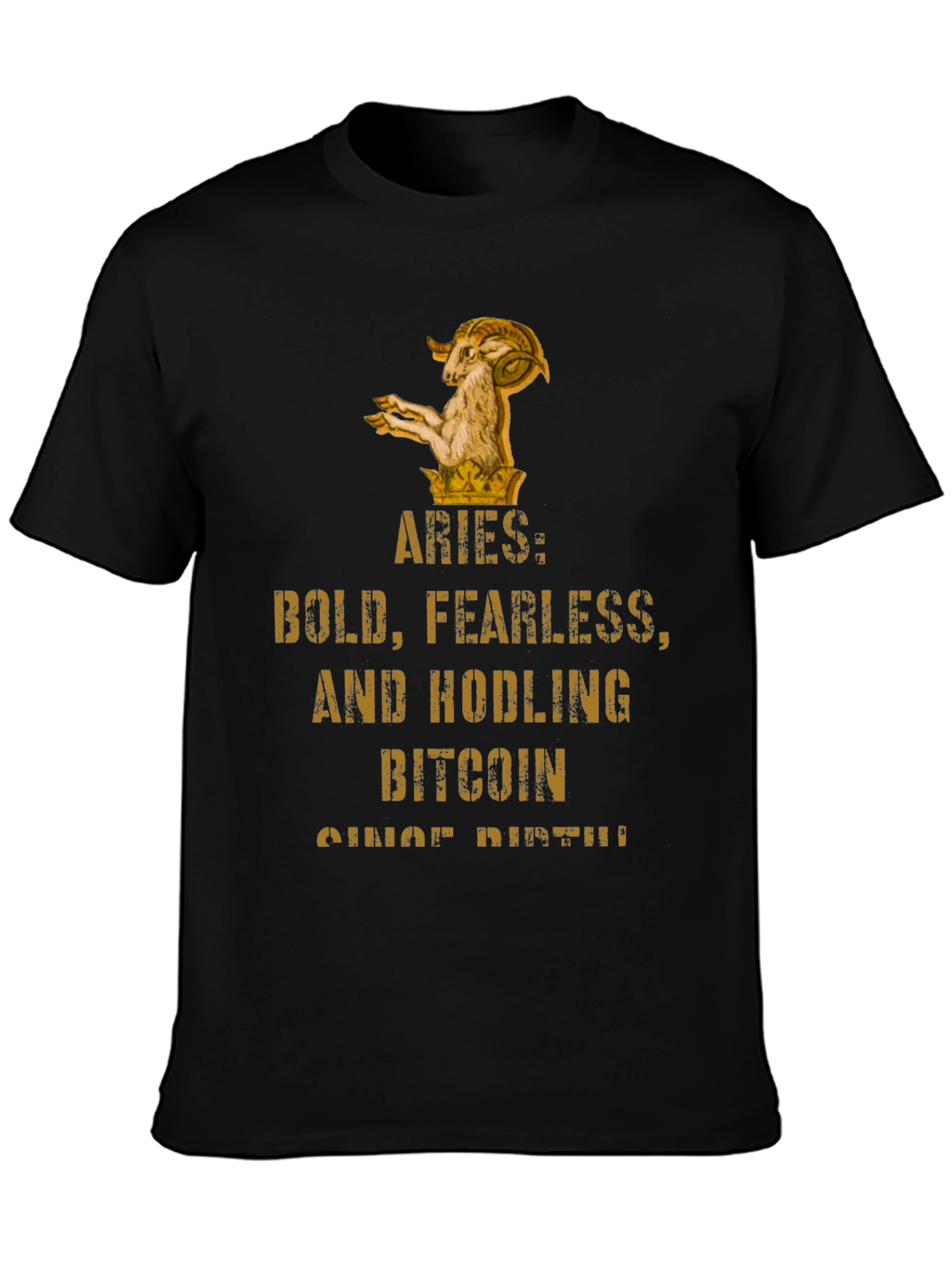 Aries Bitcoin HODLer T-Shirt - Bold & Fearless