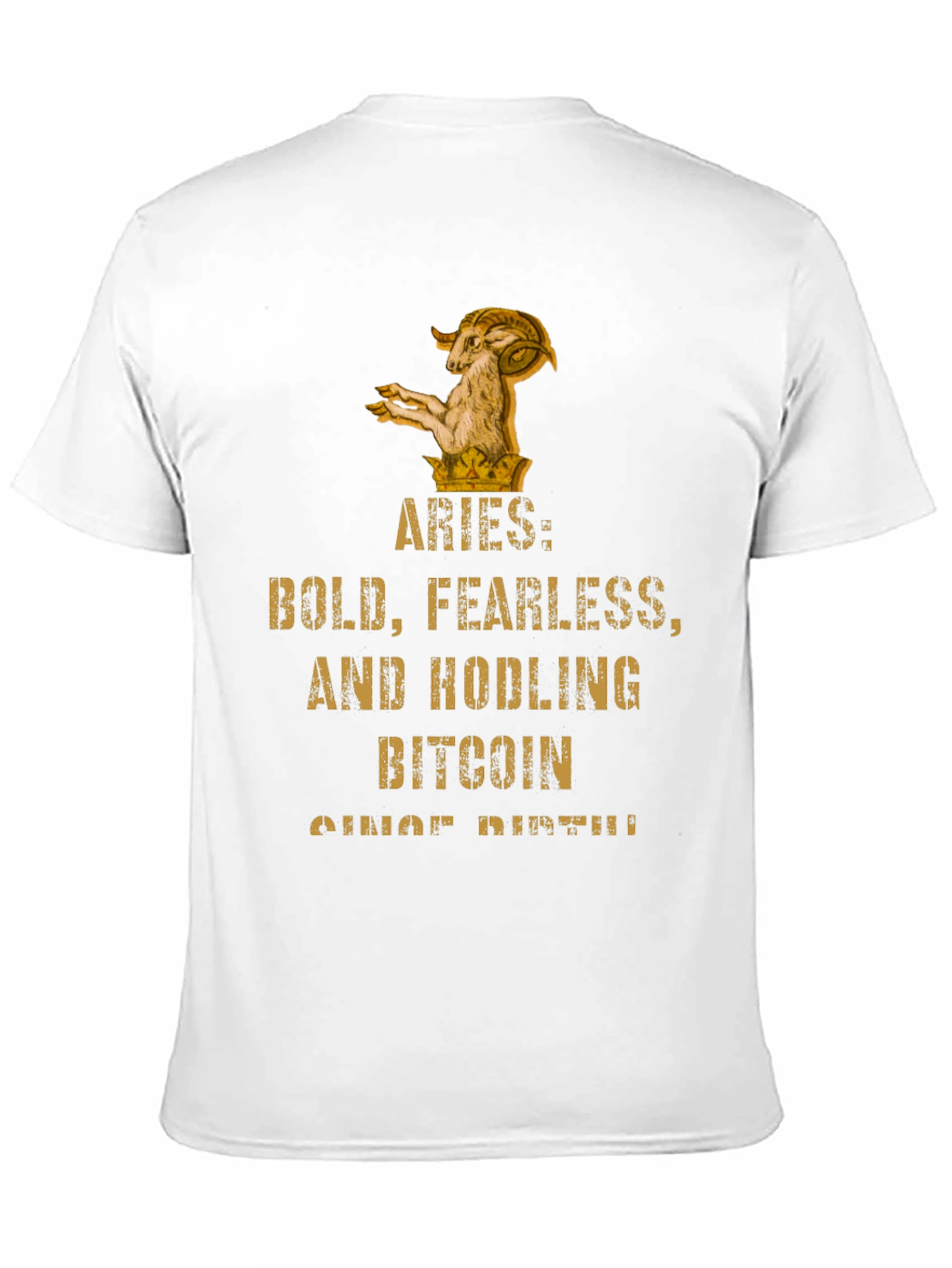 Aries Bitcoin HODLer T-Shirt - Bold & Fearless