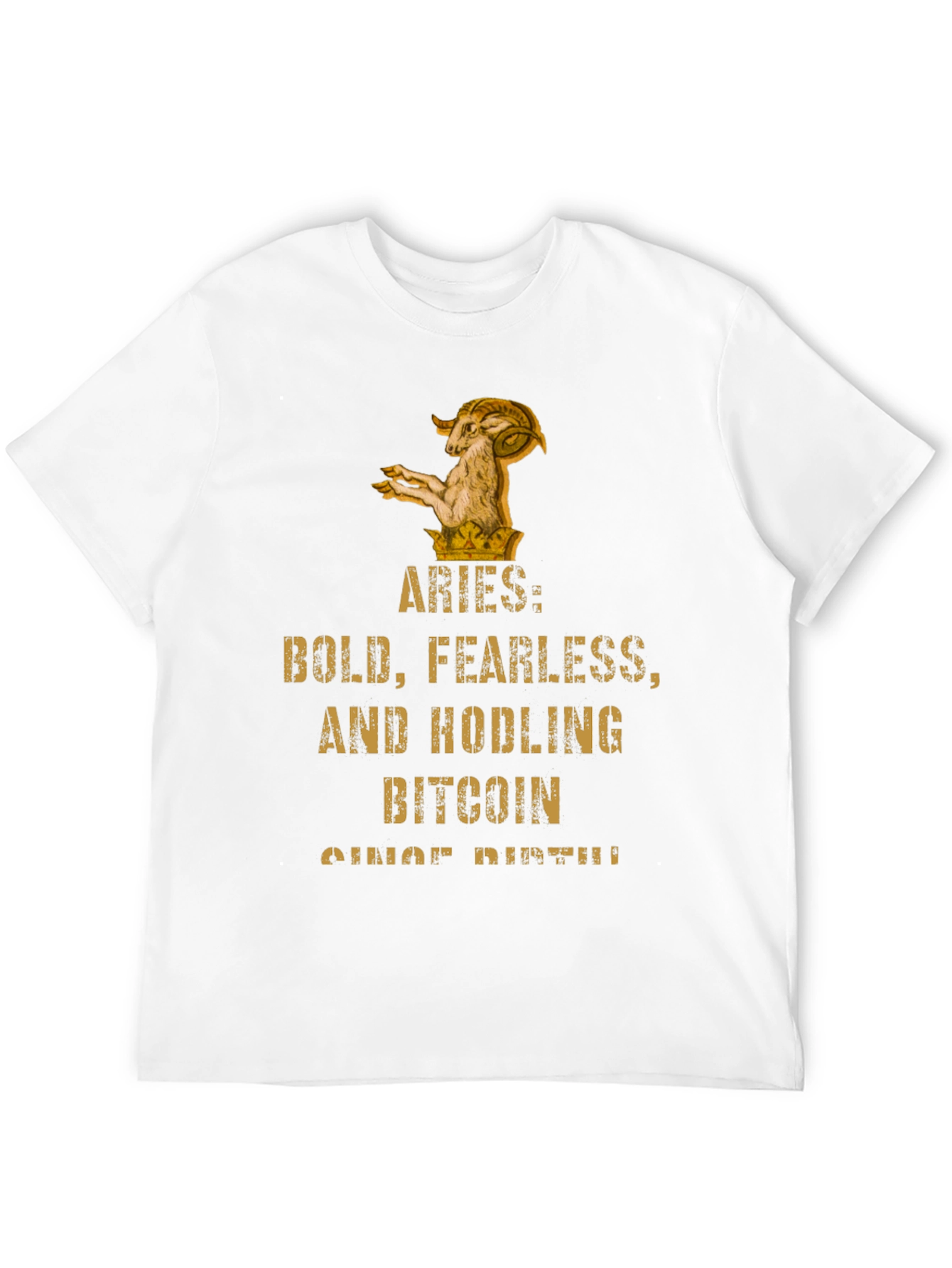 Aries Bitcoin HODLer T-Shirt - Bold & Fearless