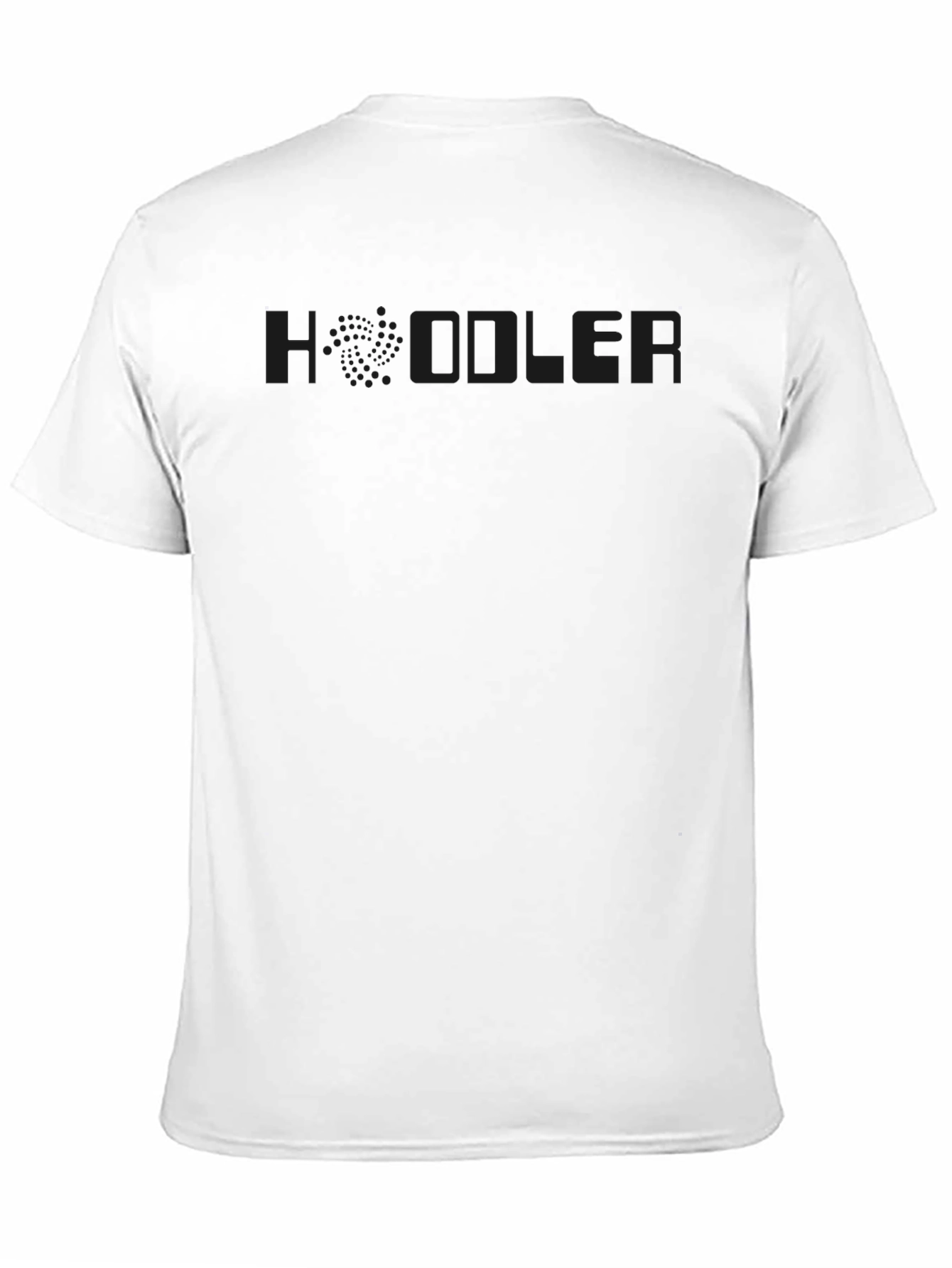 Black Crewneck Tee with Subtle Graphic