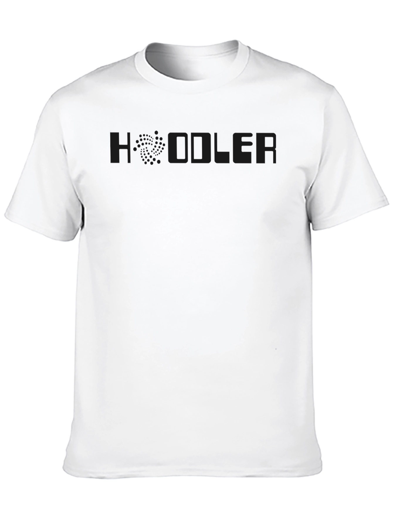 Black Crewneck Tee with Subtle Graphic