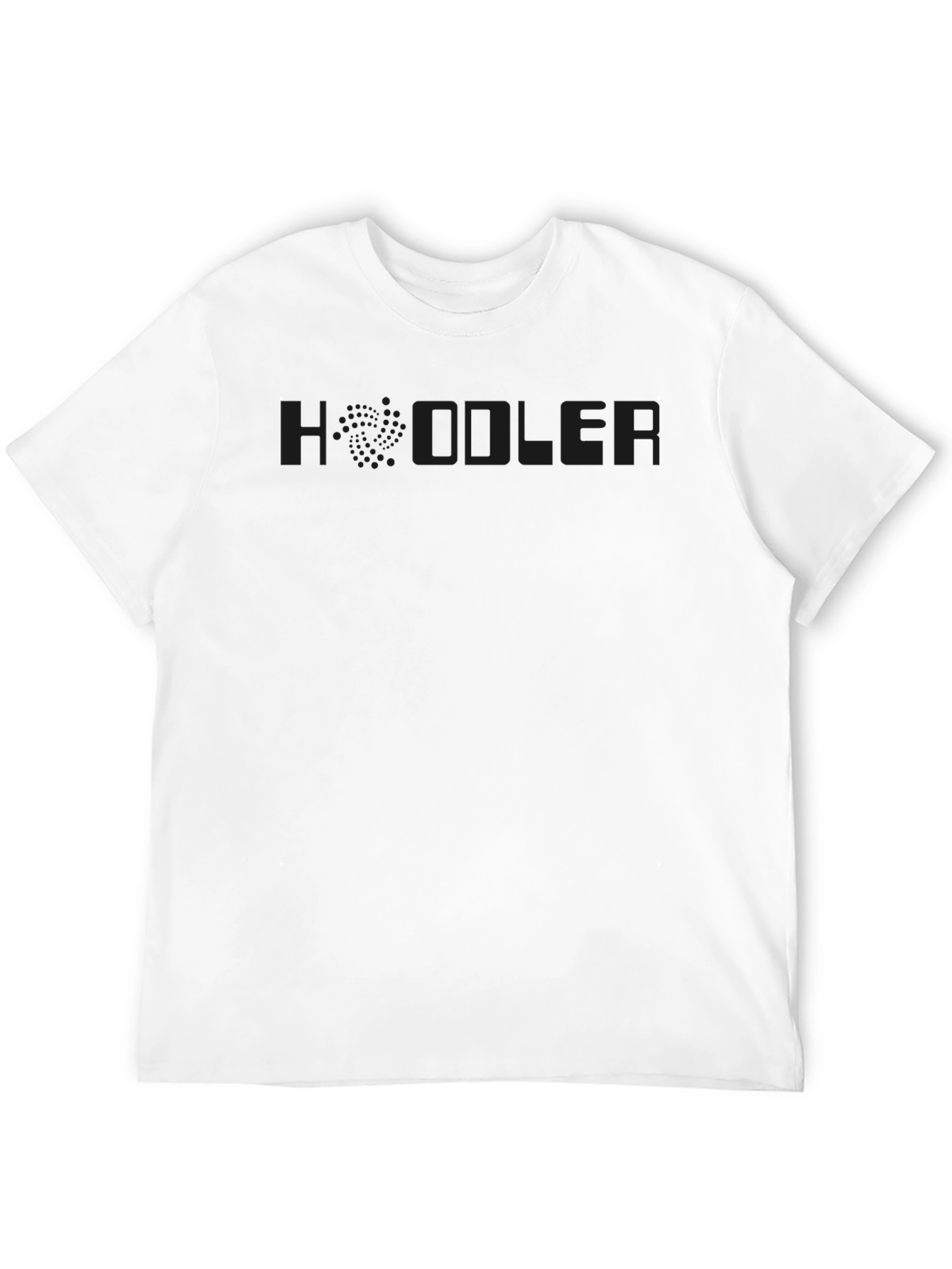 Black Crewneck Tee with Subtle Graphic
