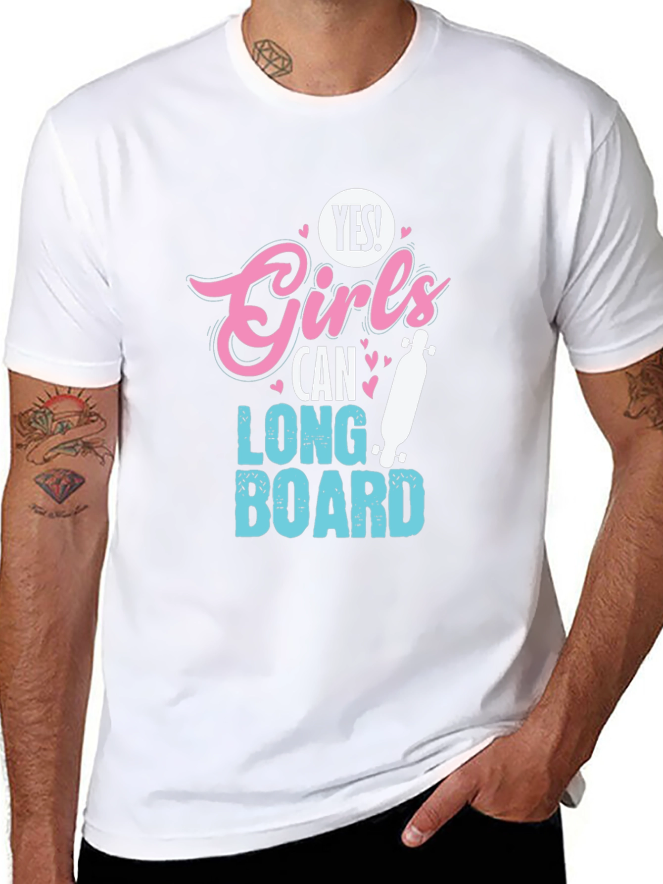 Yes Girls Can Longboard T-Shirt