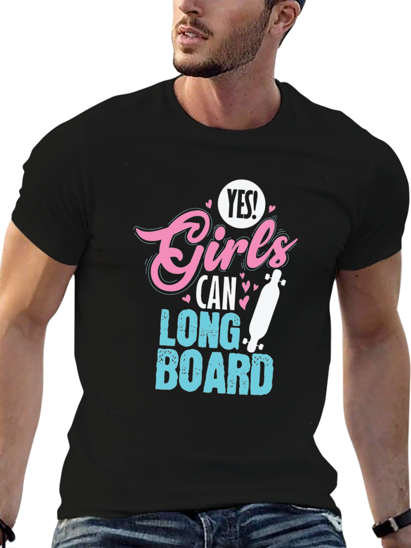 Yes Girls Can Longboard T-Shirt
