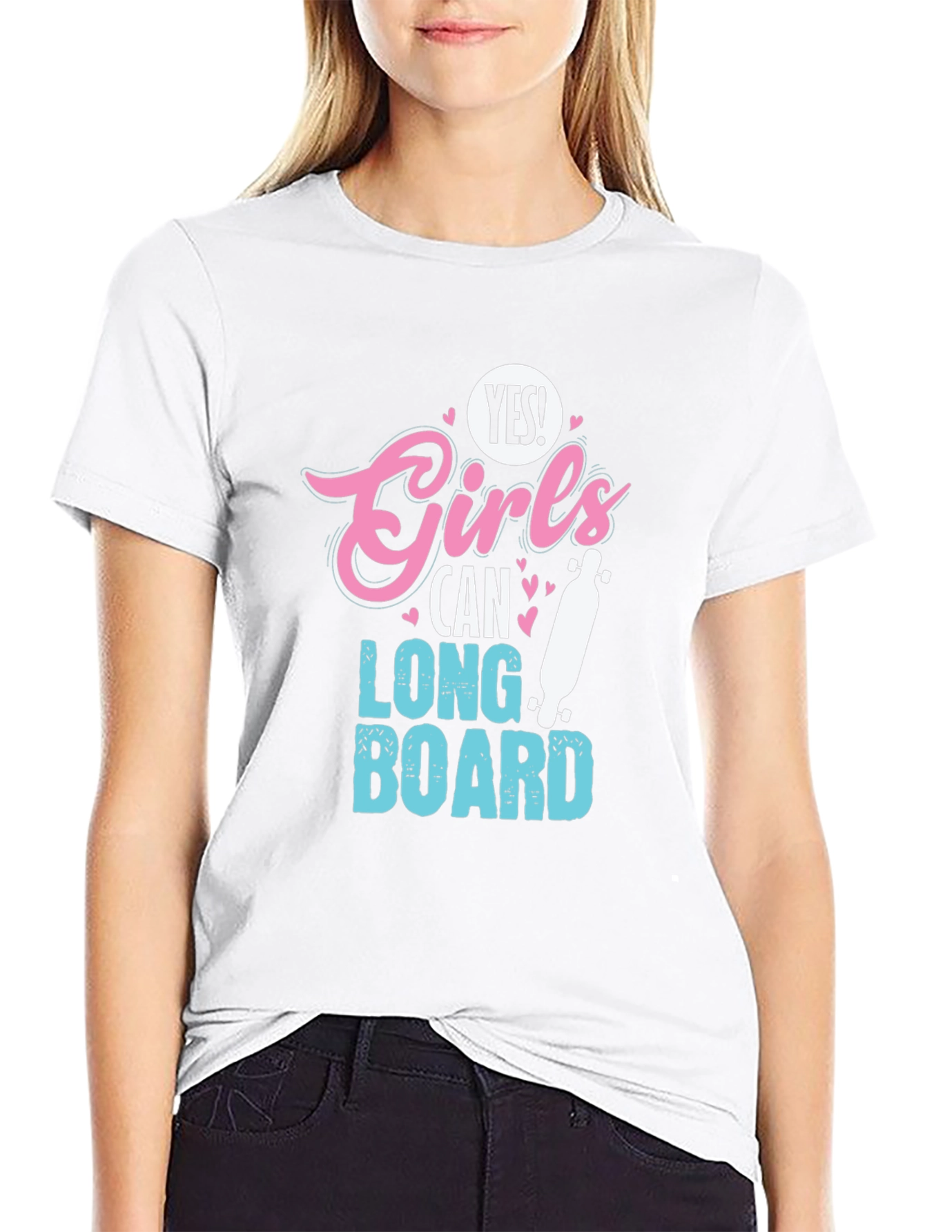 Yes Girls Can Longboard T-Shirt