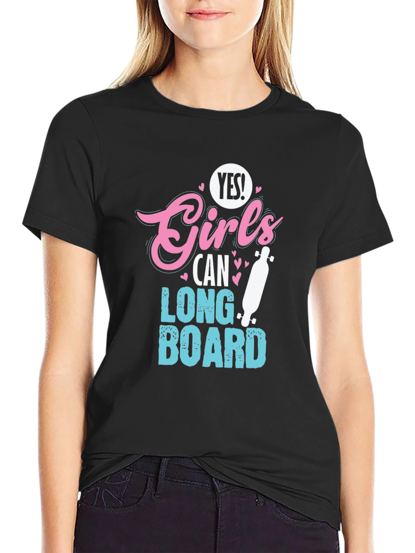 Yes Girls Can Longboard T-Shirt