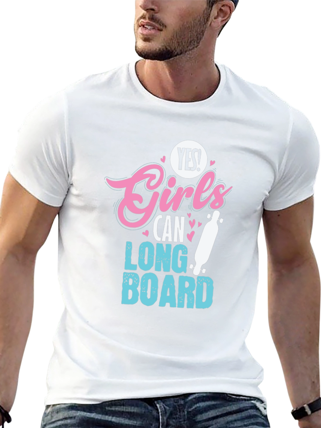 Yes Girls Can Longboard T-Shirt