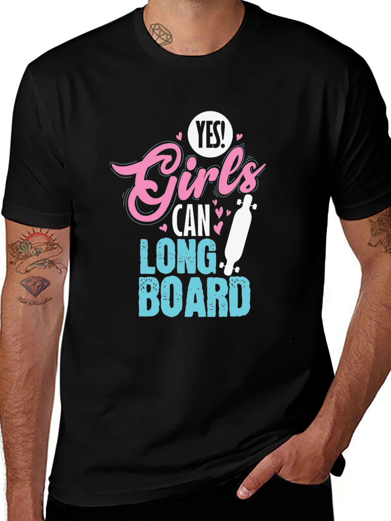 Yes Girls Can Longboard T-Shirt
