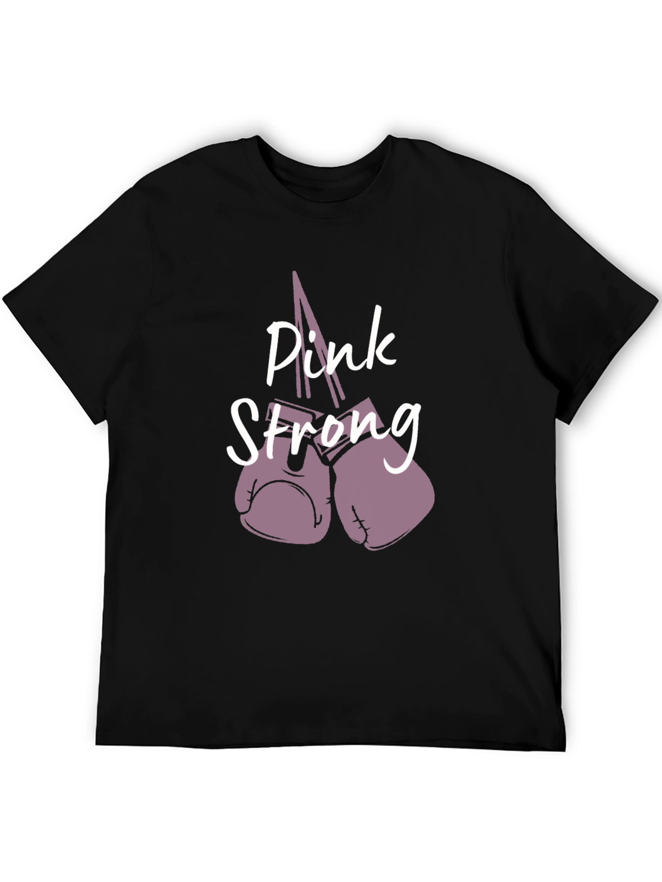 Pink Strong Boxing Gloves Graphic T-Shirt