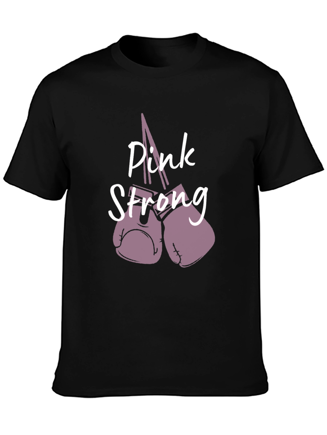 Pink Strong Boxing Gloves Graphic T-Shirt