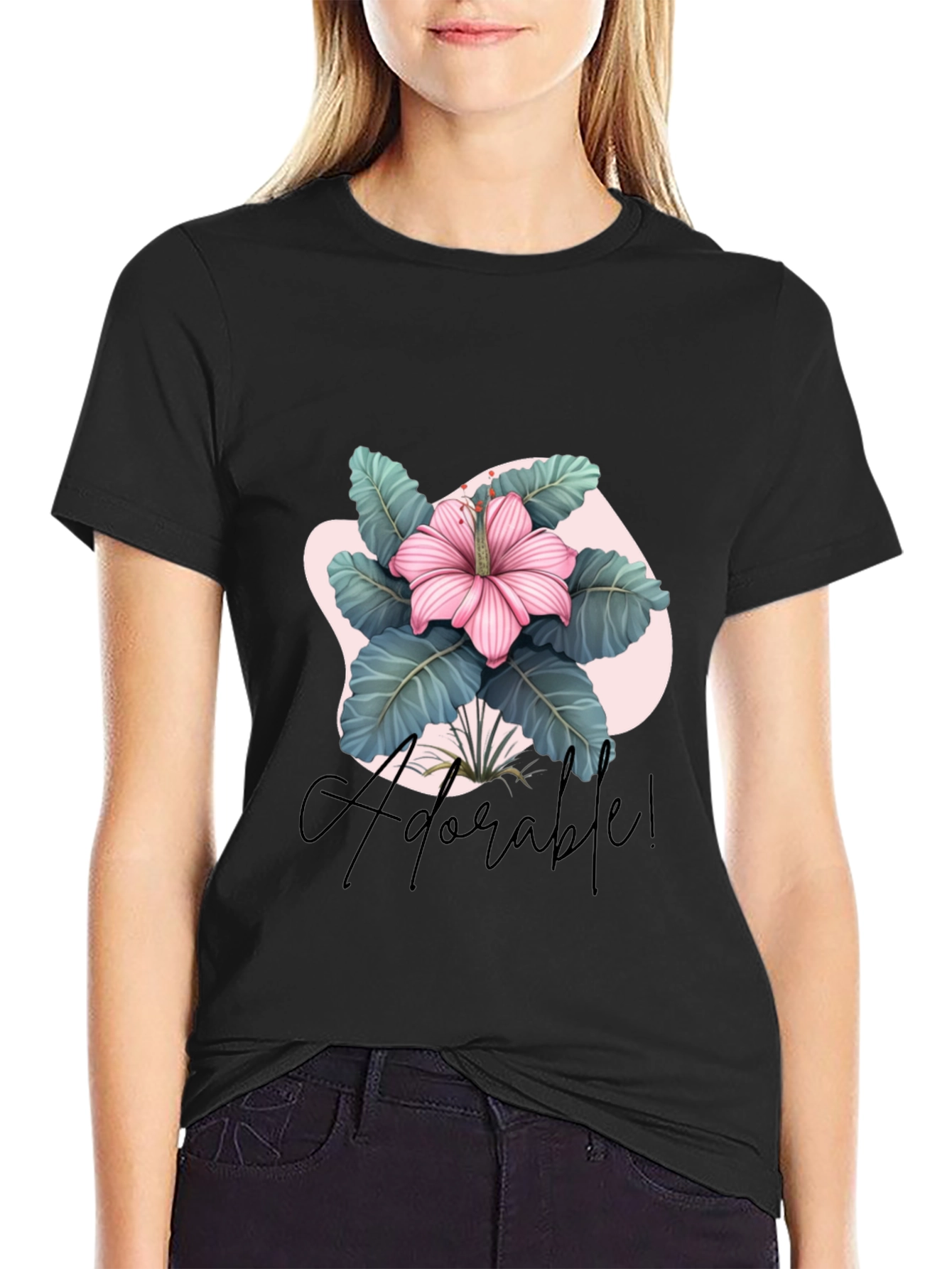 Adorable Floral Graphic T-Shirt