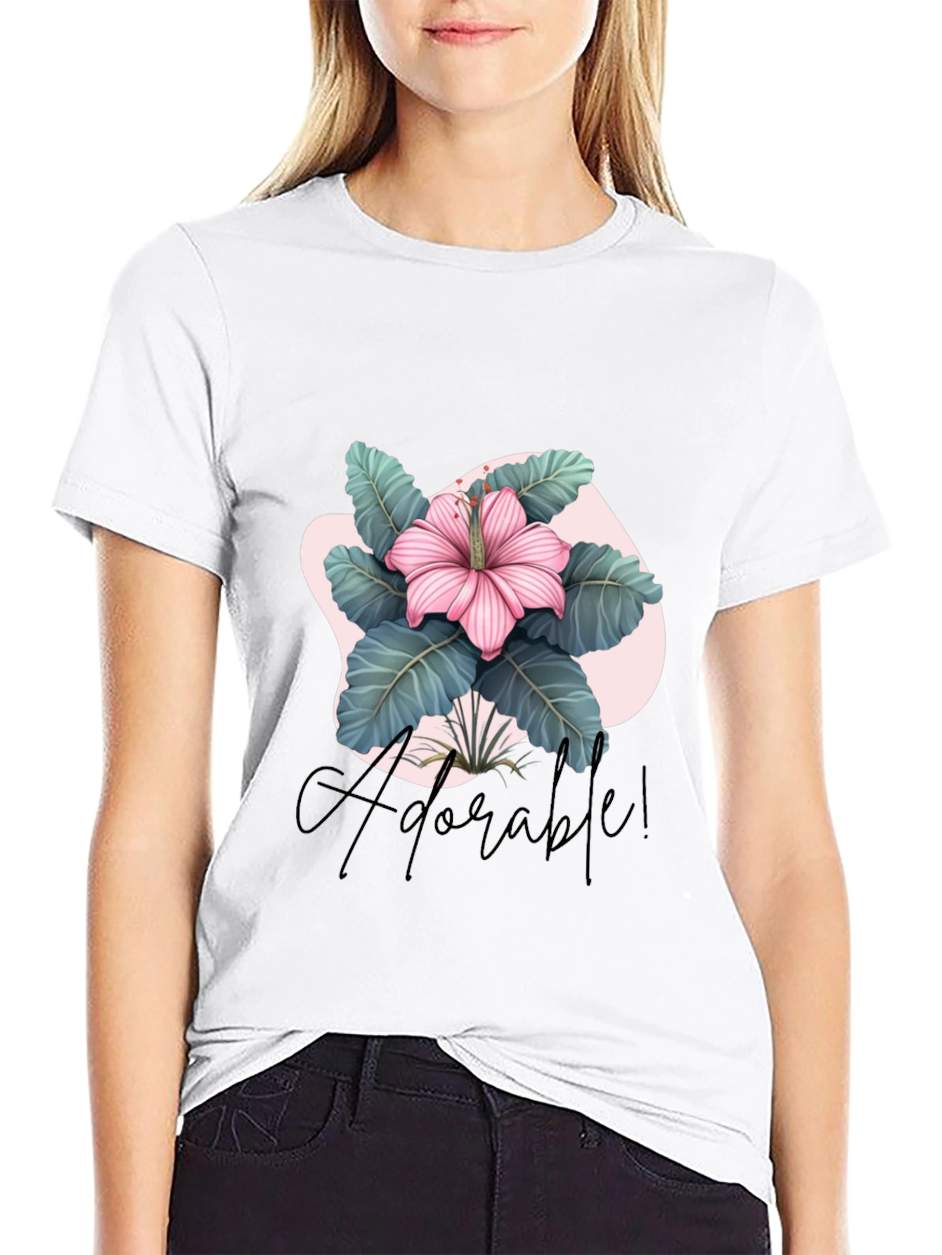 Adorable Floral Graphic T-Shirt
