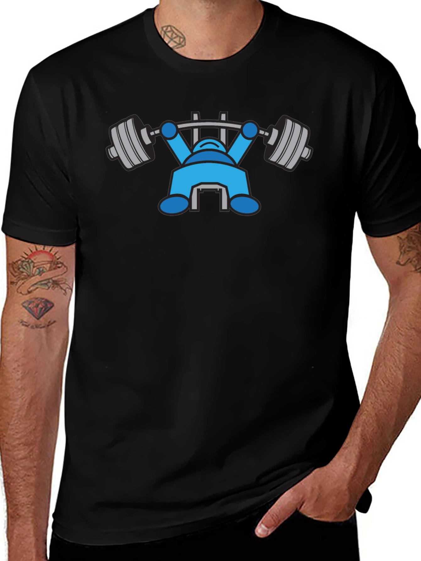 Funny Gym Bro T-Shirt - Lift Like a Robot!