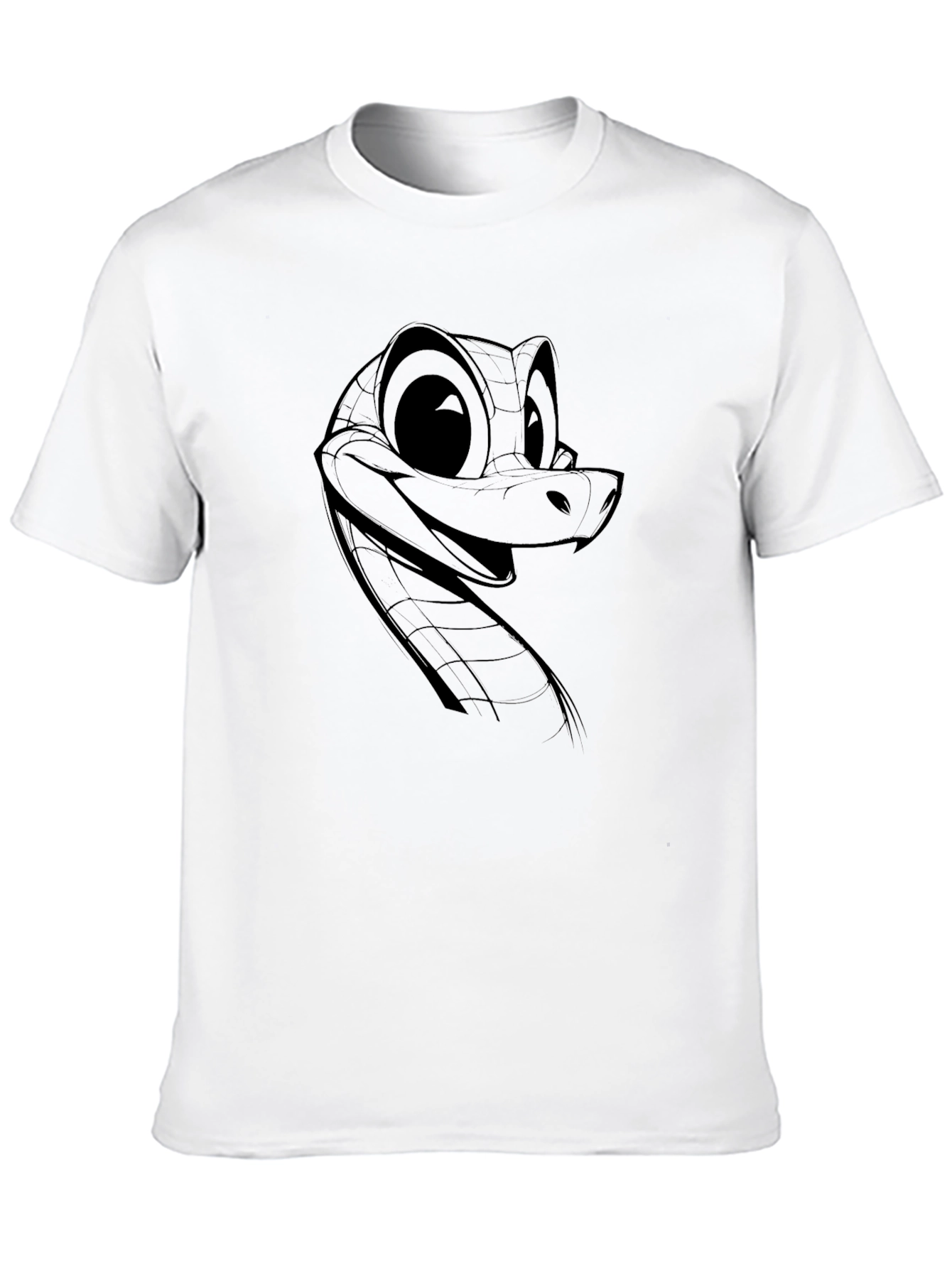 Cartoon Snake Graphic T-Shirt