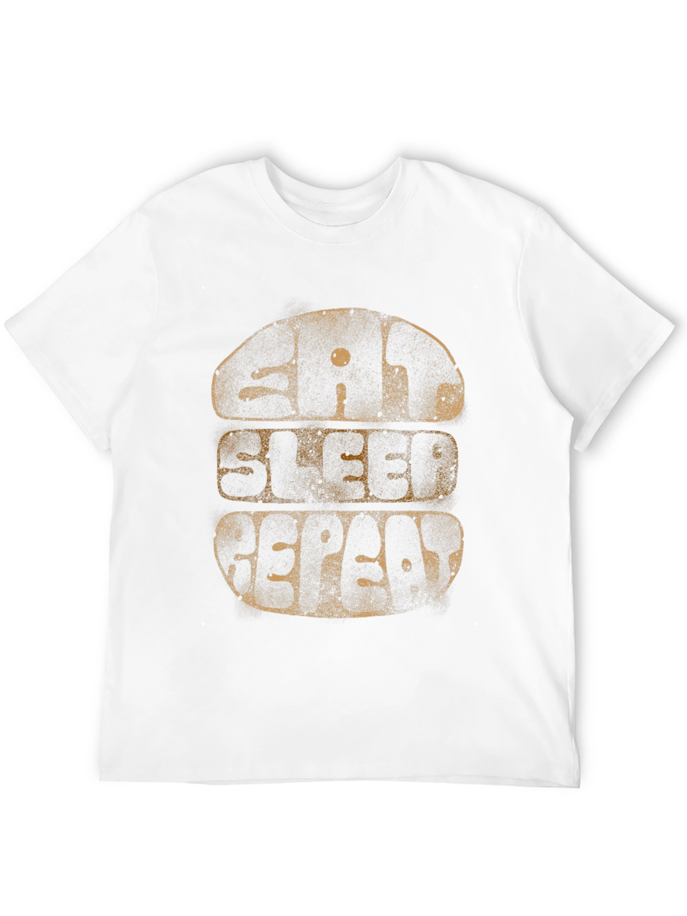 Eat Sleep Repeat Graphic Tee - Black Cotton T-Shirt