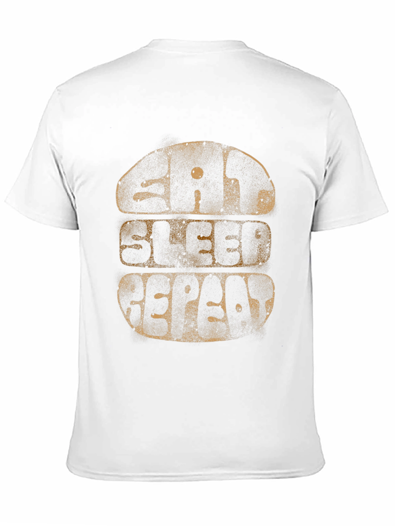 Eat Sleep Repeat Graphic Tee - Black Cotton T-Shirt