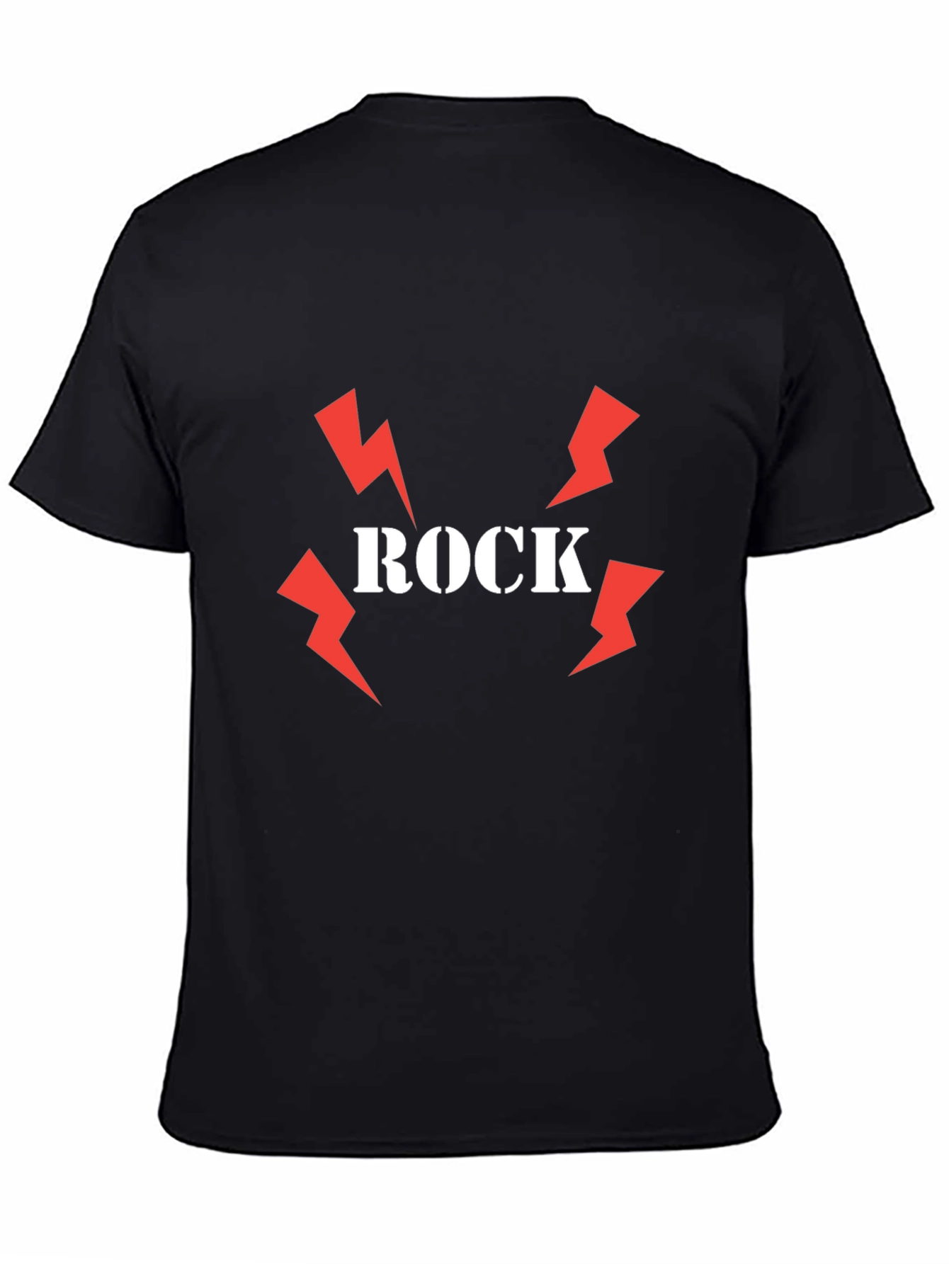 Rock Music Graphic Tee - Black Cotton T-Shirt