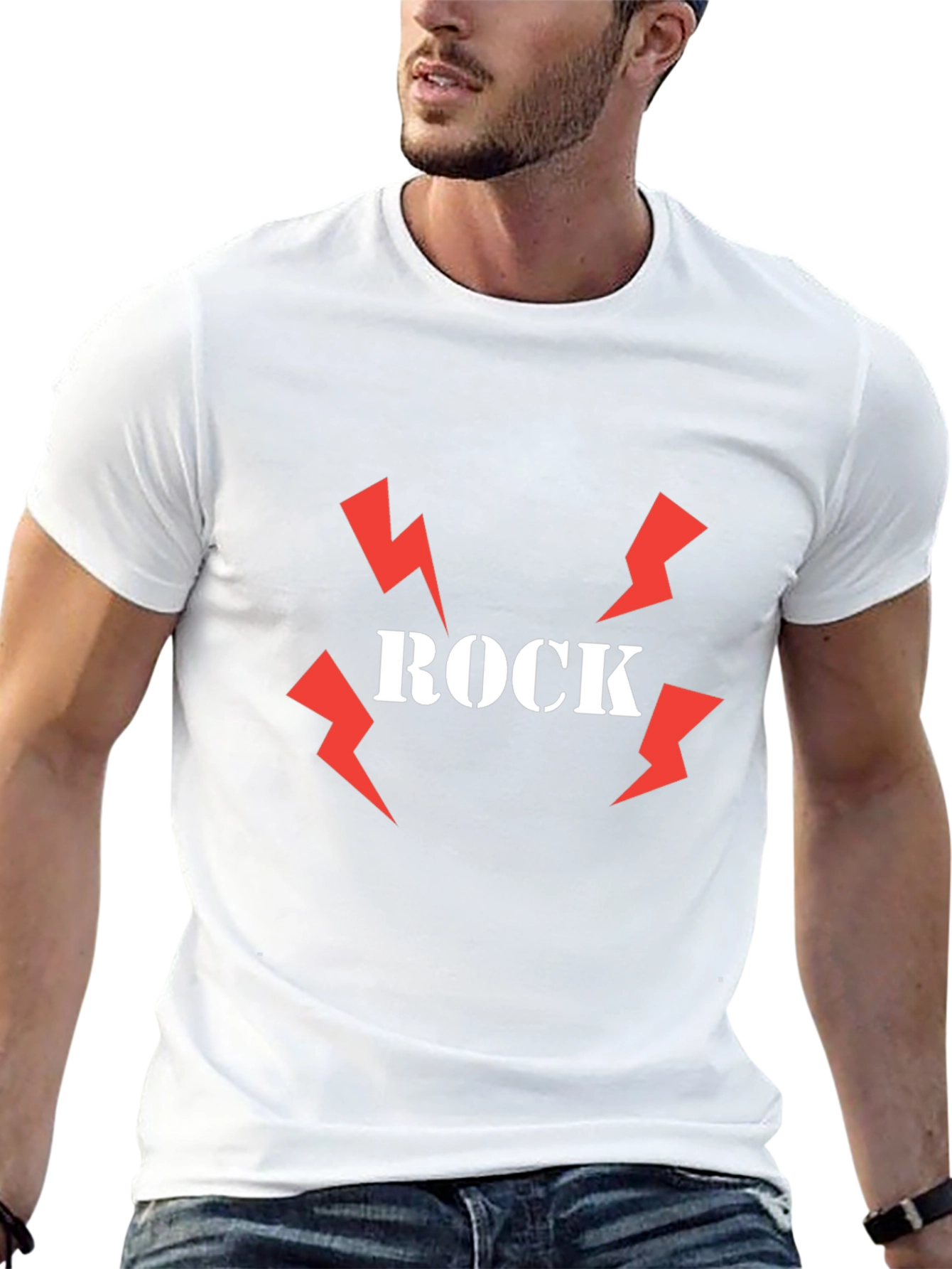 Rock Music Graphic Tee - Black Cotton T-Shirt