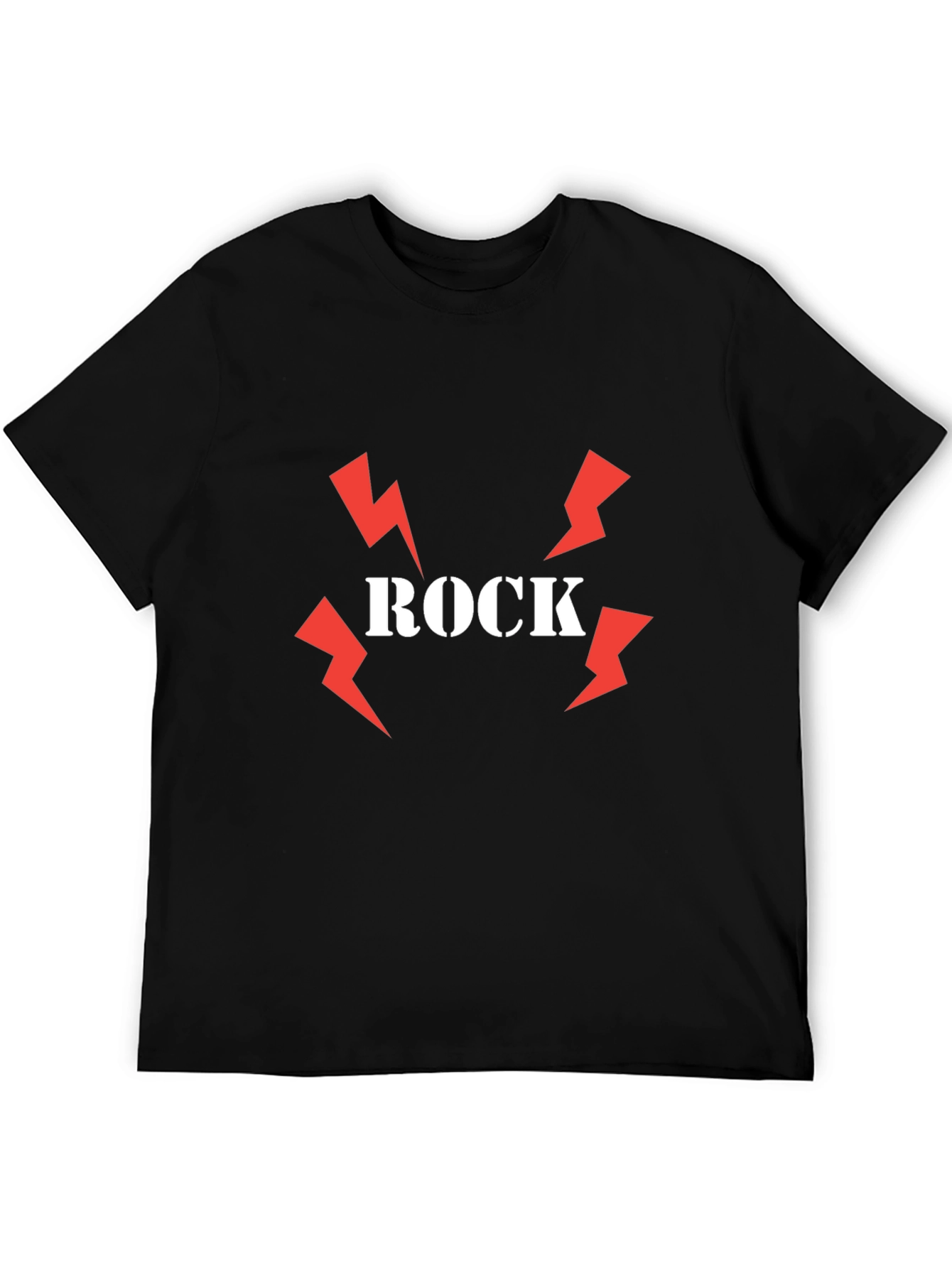 Rock Music Graphic Tee - Black Cotton T-Shirt