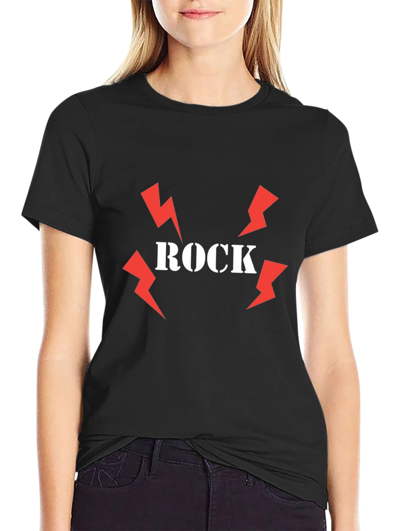 Rock Music Graphic Tee - Black Cotton T-Shirt