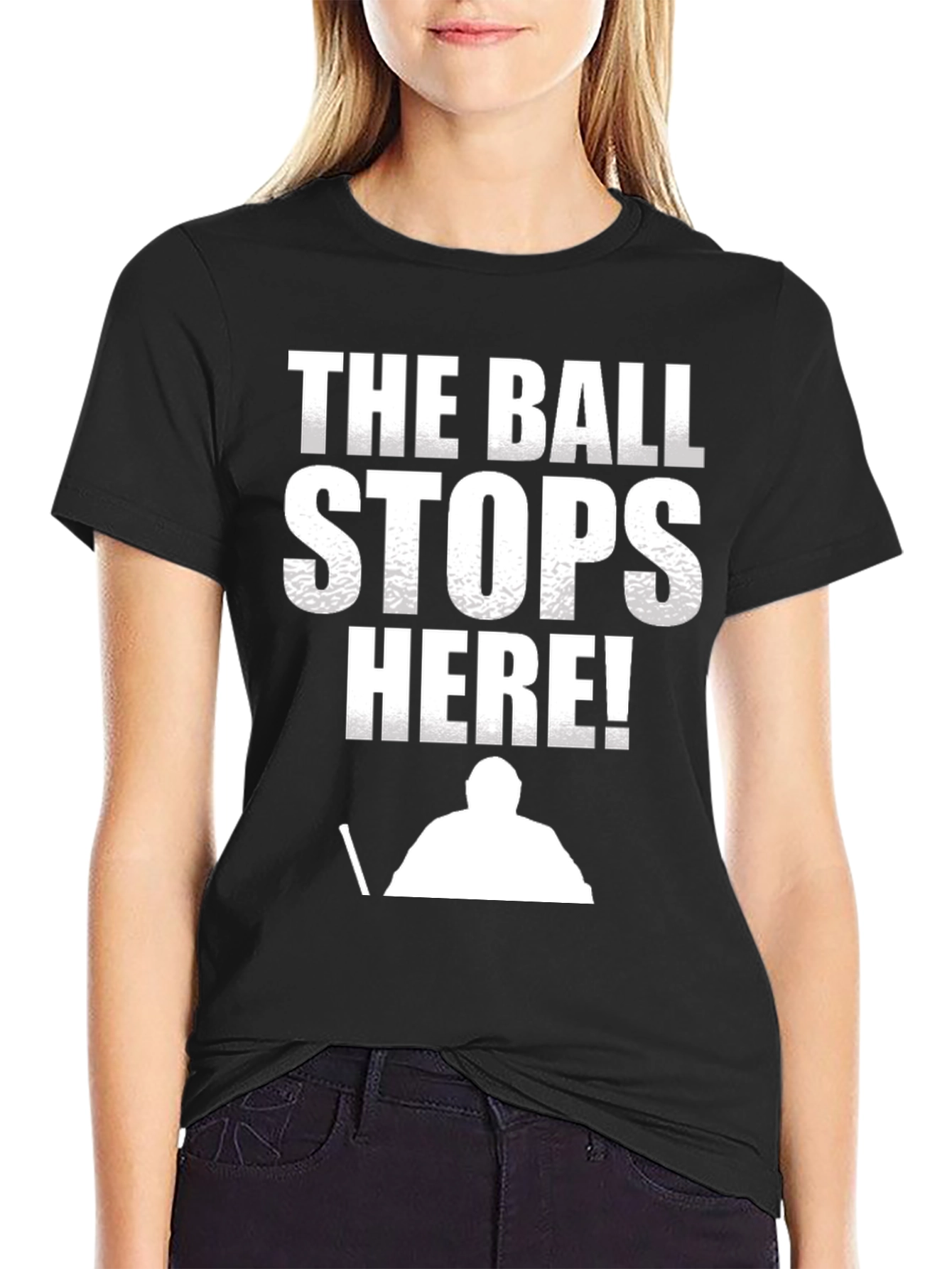 The Ball Stops Here! T-Shirt - Hockey Goalie Tee