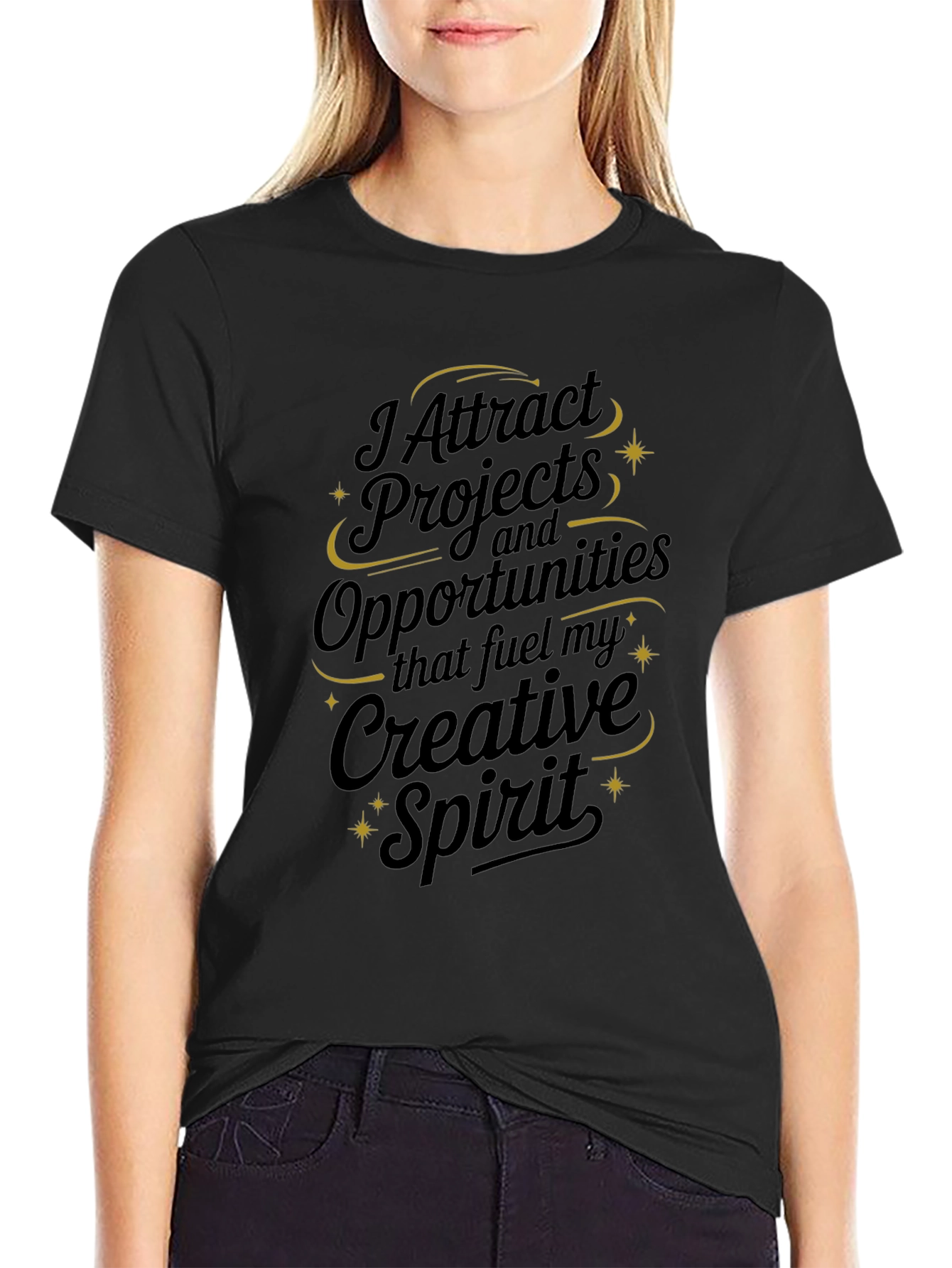 Creative Spirit Graphic Tee - Black