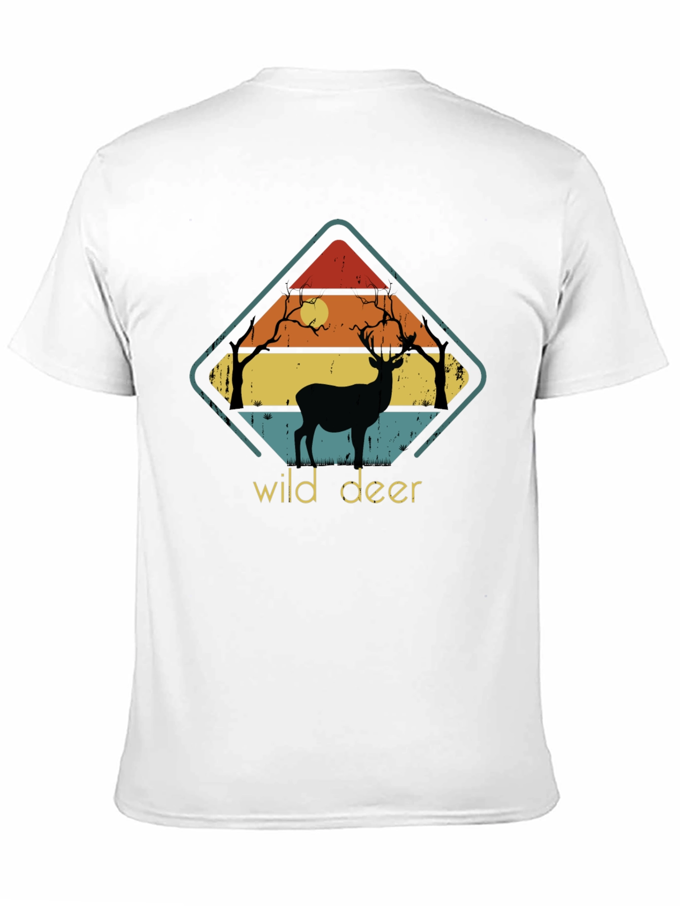 Wild Deer Graphic Tee - Retro Style