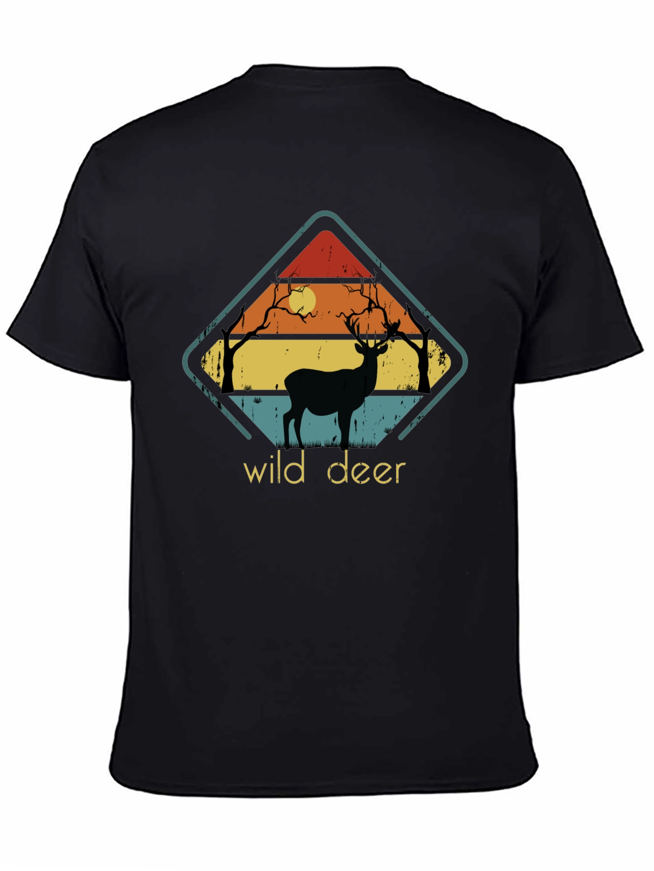 Wild Deer Graphic Tee - Retro Style
