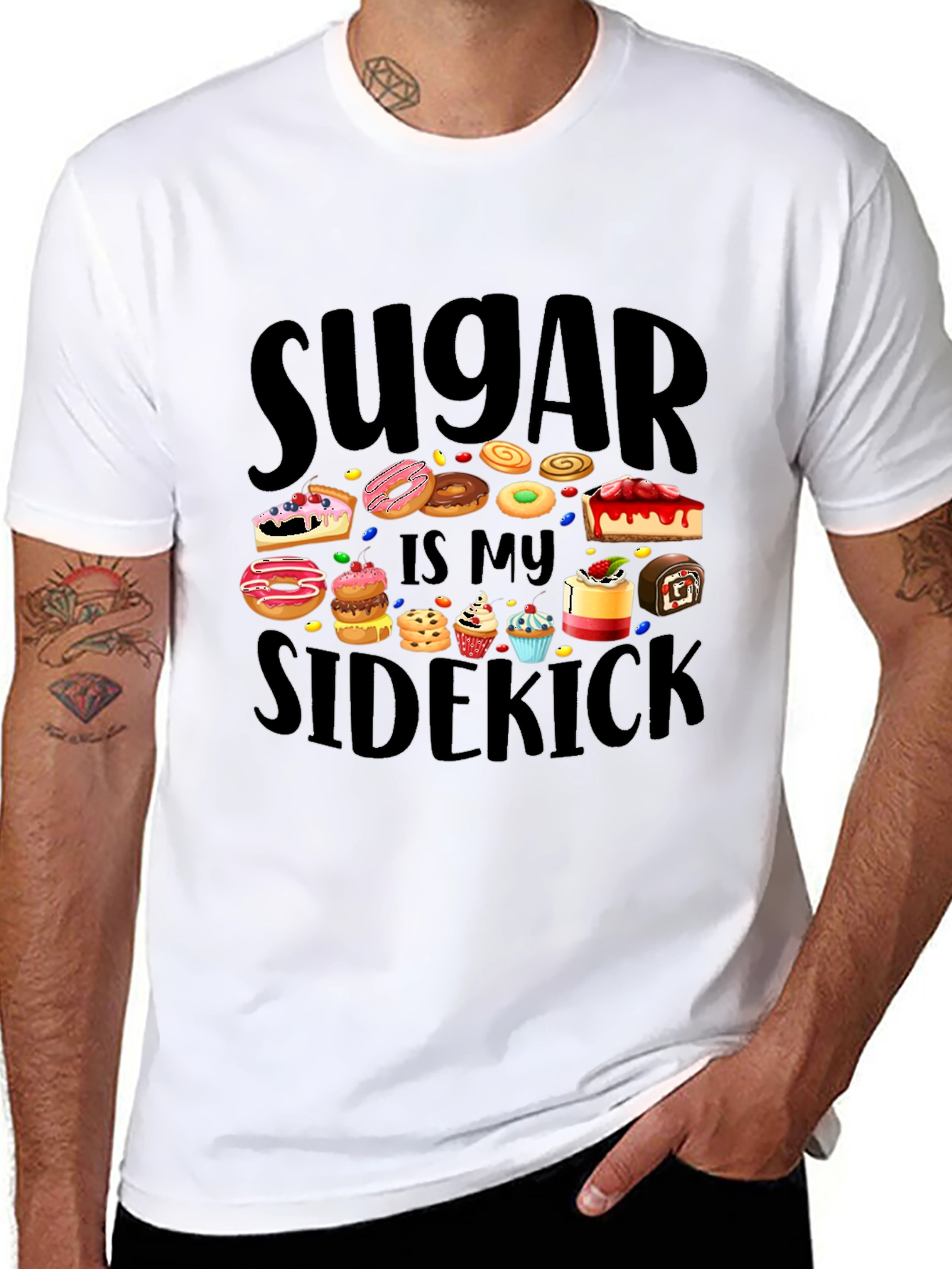Sugar Is My Sidekick T-Shirt - Sweet Tooth Tee