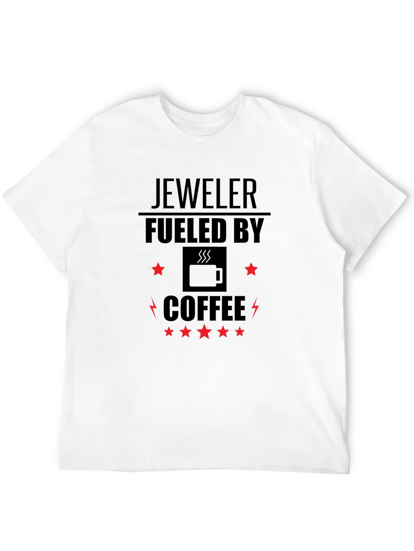 Jeweler Fueled by Coffee T-Shirt - Black Graphic Tee