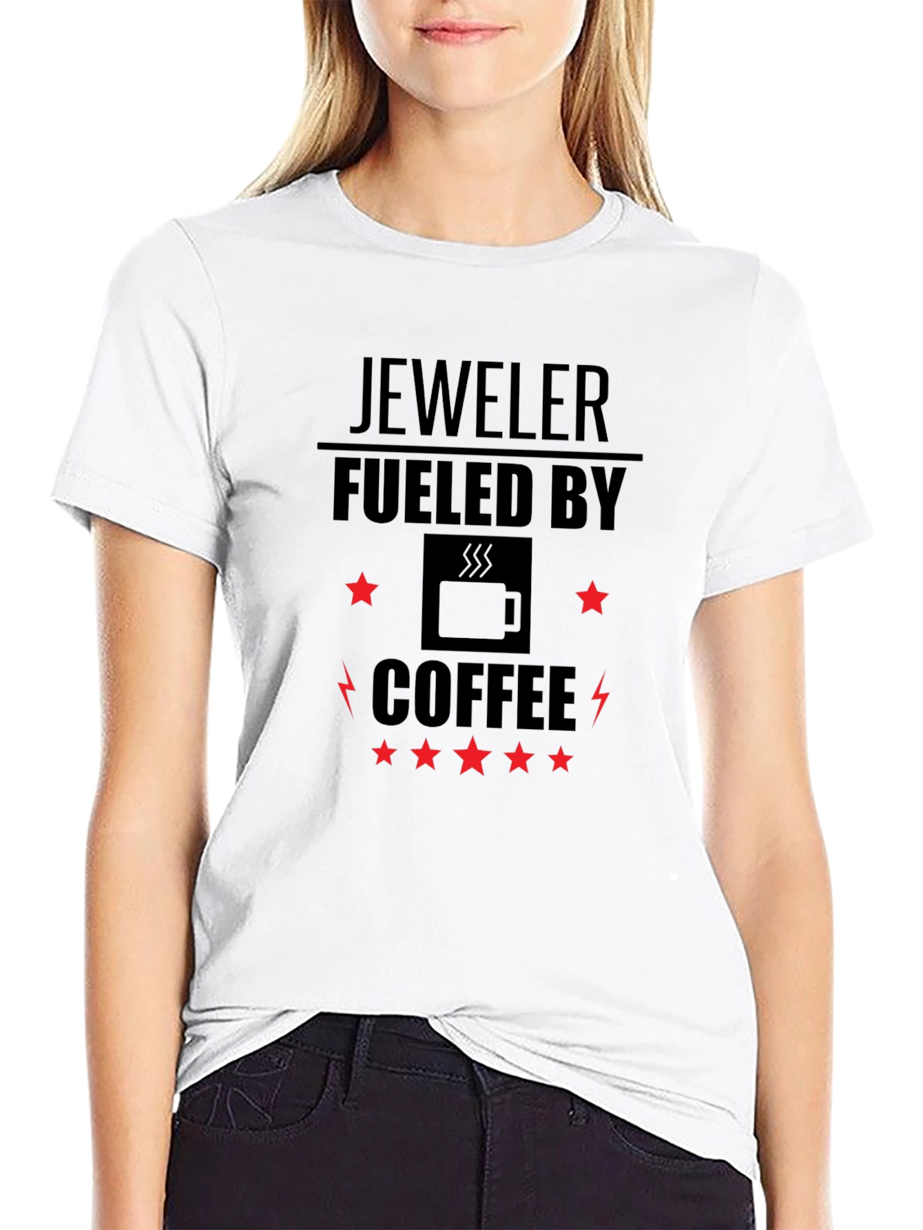 Jeweler Fueled by Coffee T-Shirt - Black Graphic Tee