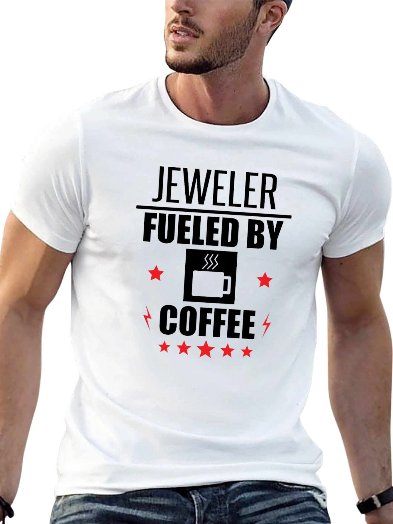 Jeweler Fueled by Coffee T-Shirt - Black Graphic Tee