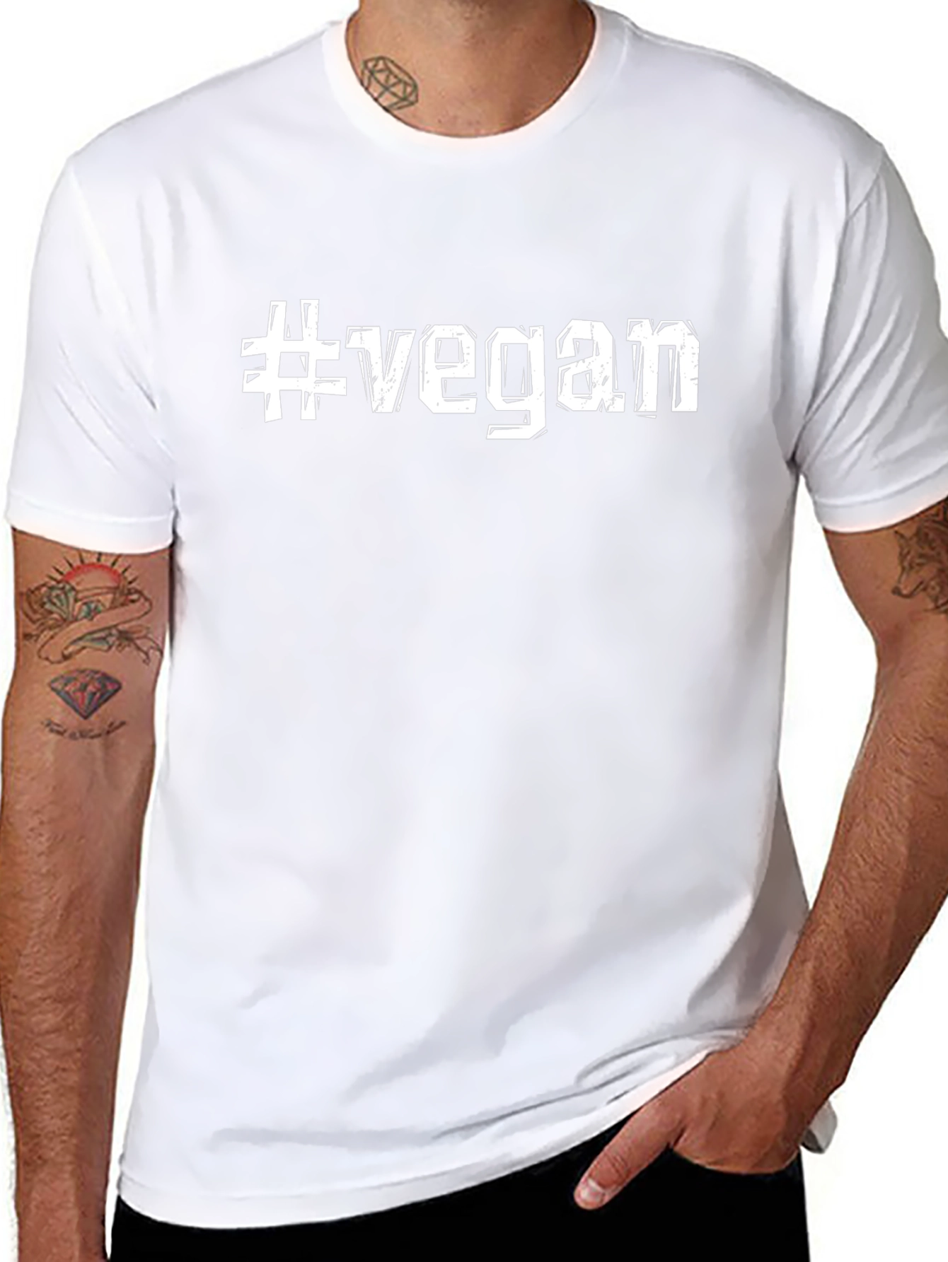 #Vegan Graphic Tee - Stylish Vegan Pride Shirt