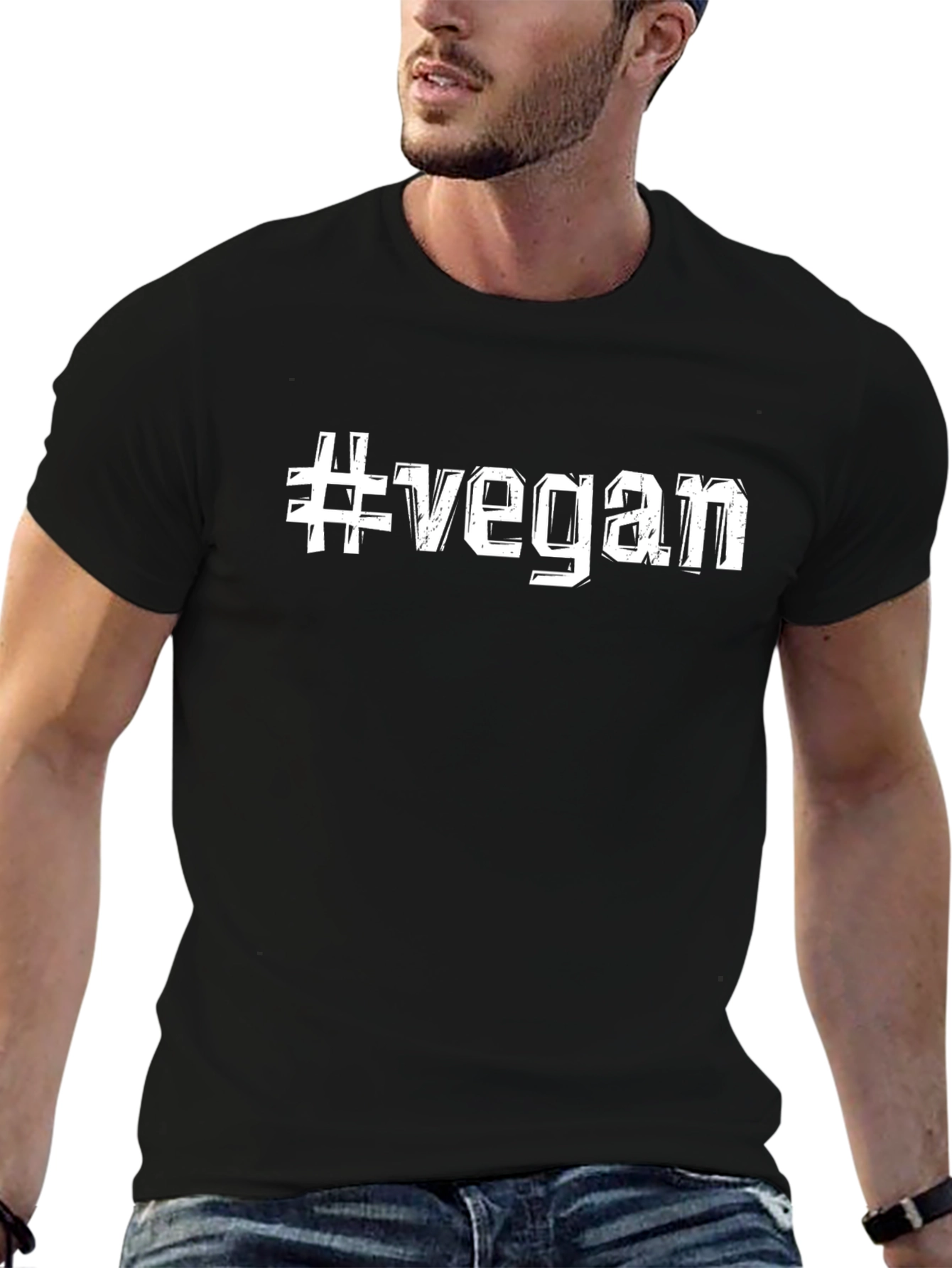 #Vegan Graphic Tee - Stylish Vegan Pride Shirt