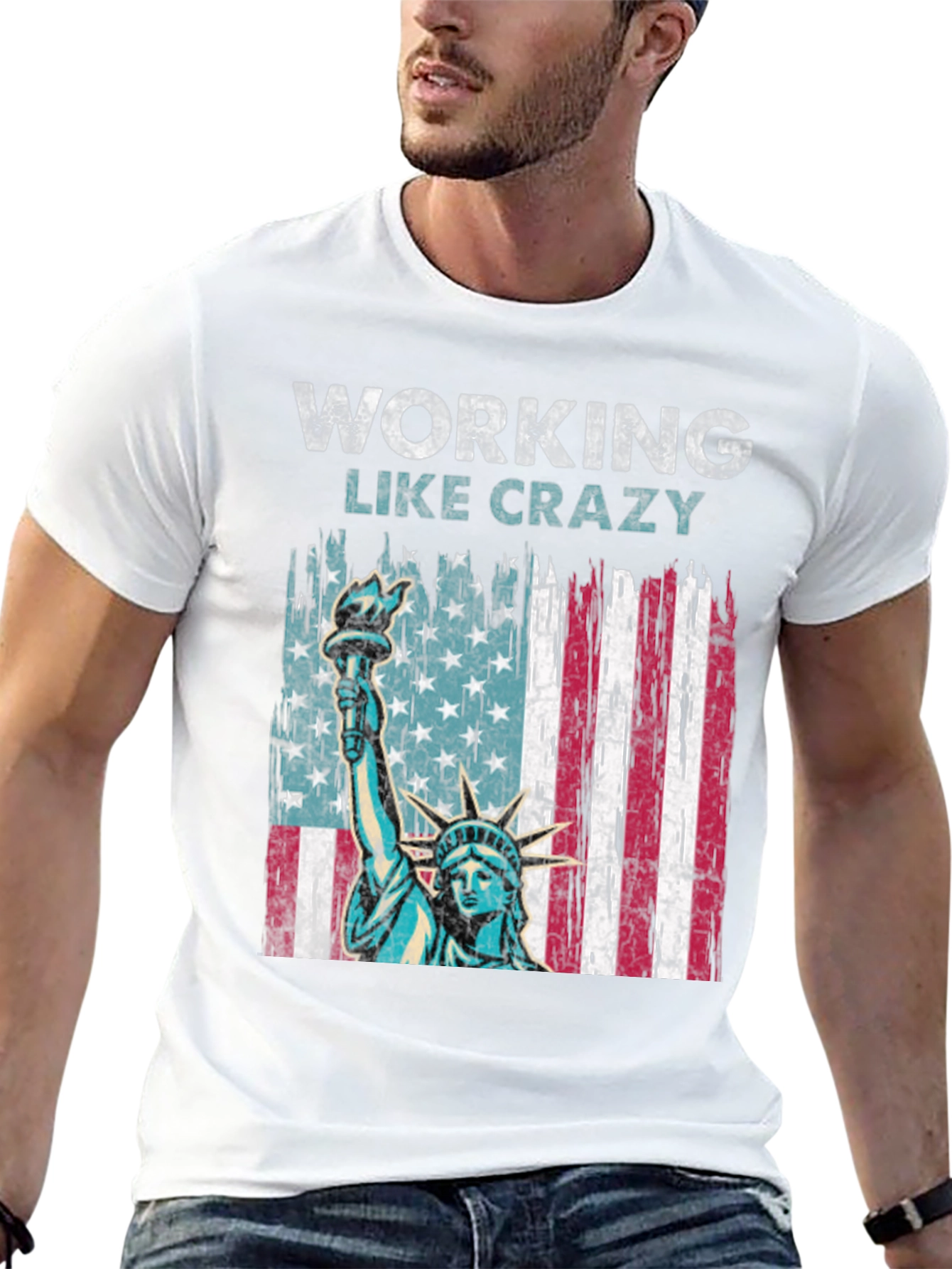 Working Like Crazy Patriotic T-Shirt