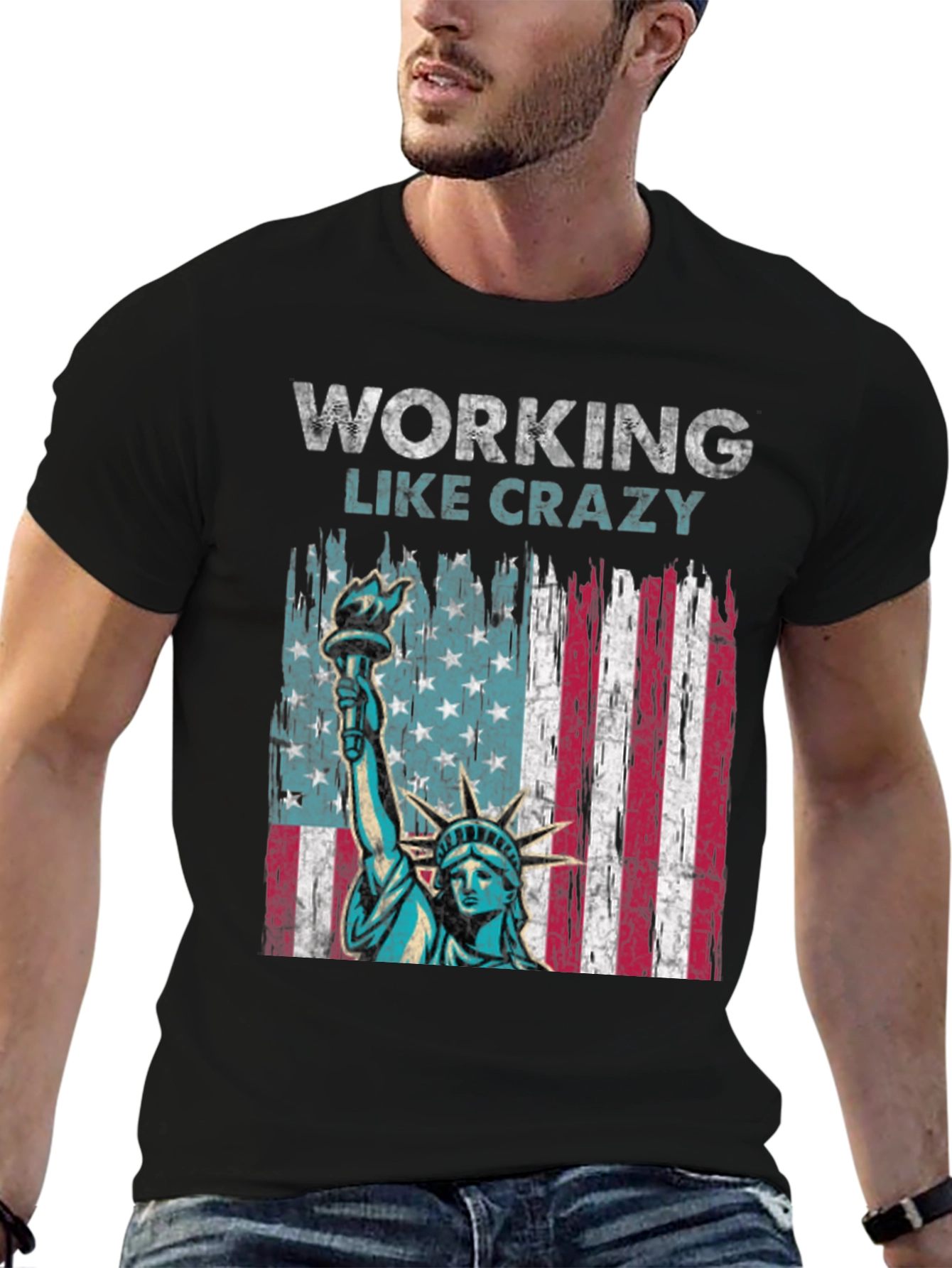 Working Like Crazy Patriotic T-Shirt