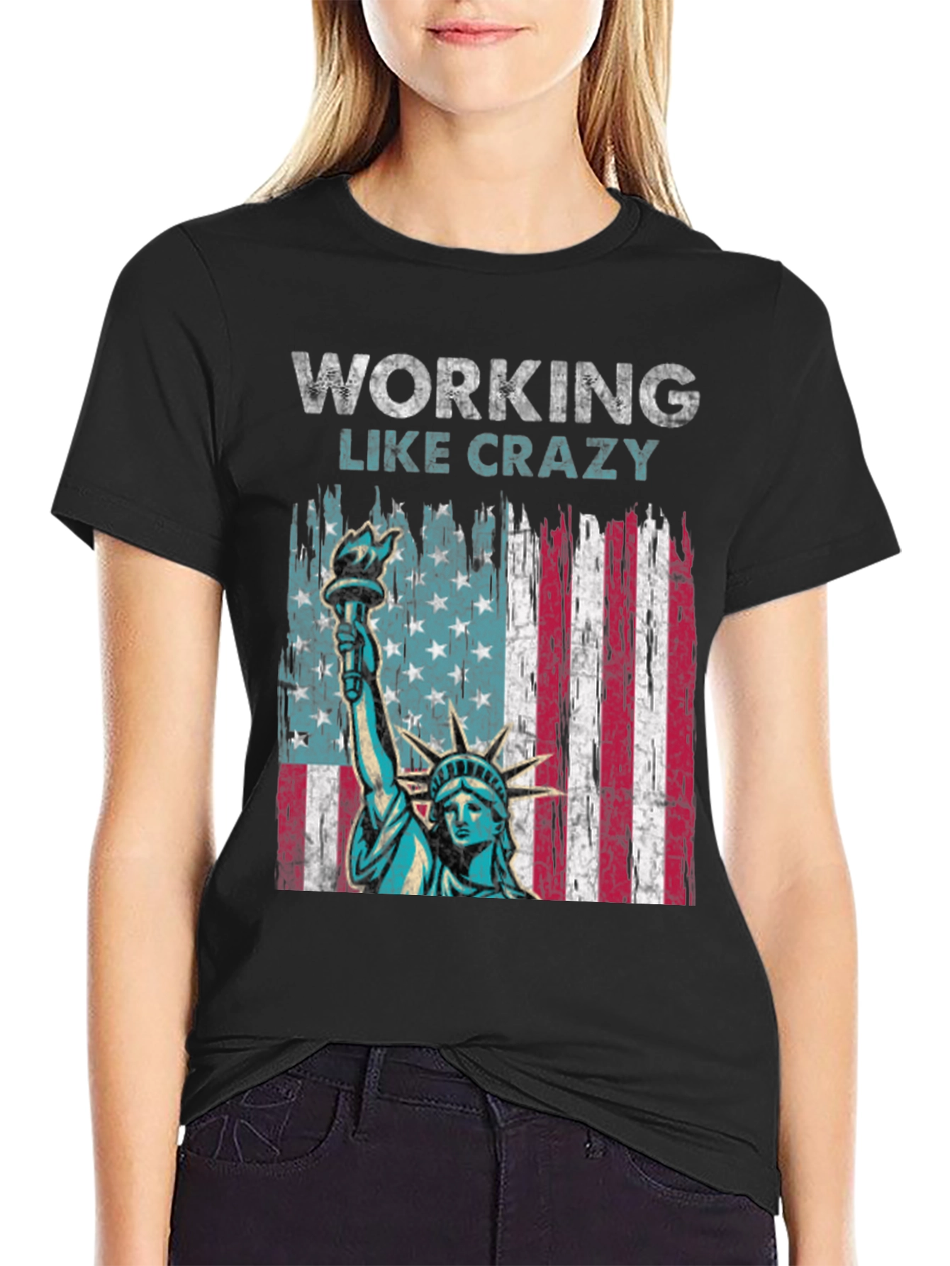 Working Like Crazy Patriotic T-Shirt