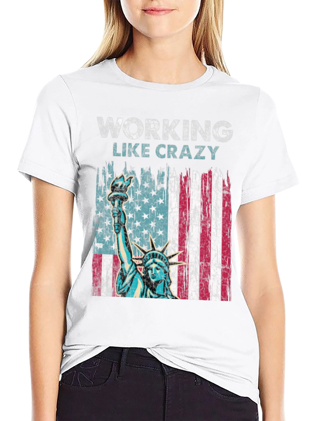 Working Like Crazy Patriotic T-Shirt