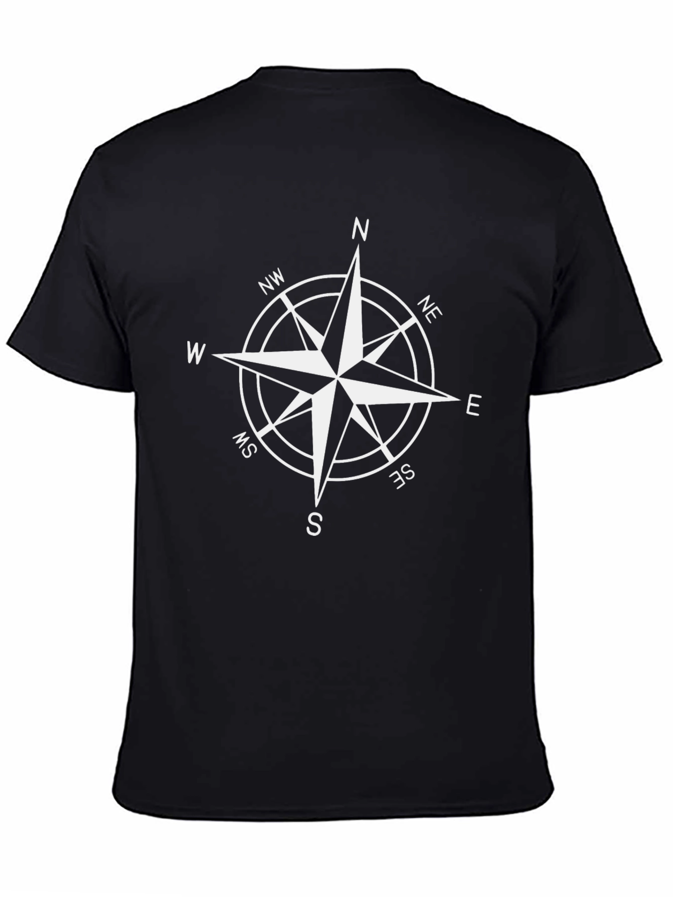 Compass Rose Graphic Tee - Classic Black