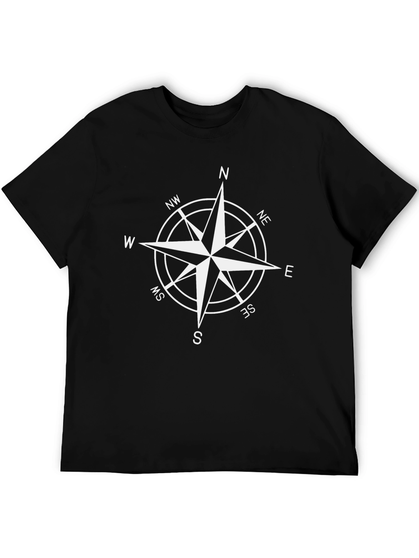 Compass Rose Graphic Tee - Classic Black