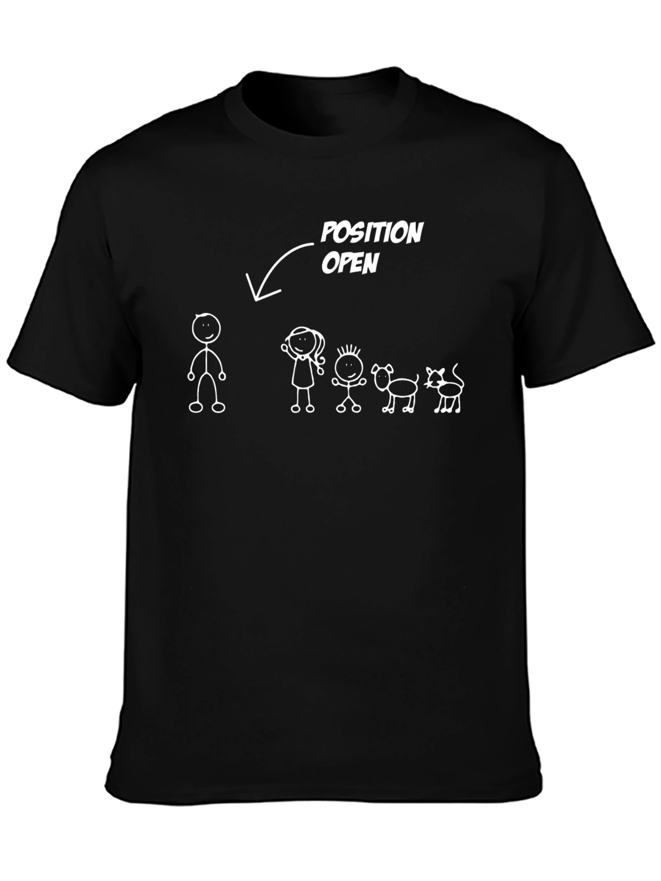 Position Open Stick Figure Graphic Tee
