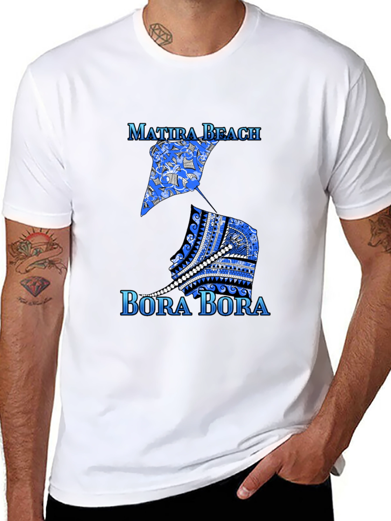 Matira Beach Bora Bora Graphic Tee
