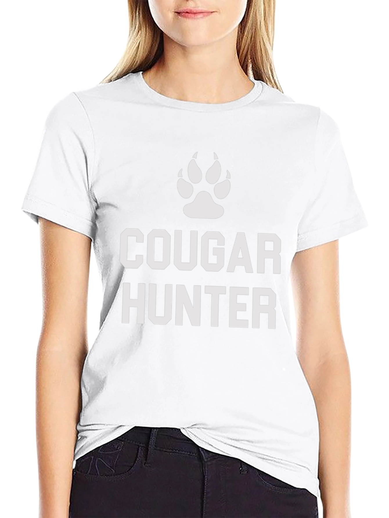 Cougar Hunter Graphic Tee - Black Cotton Blend