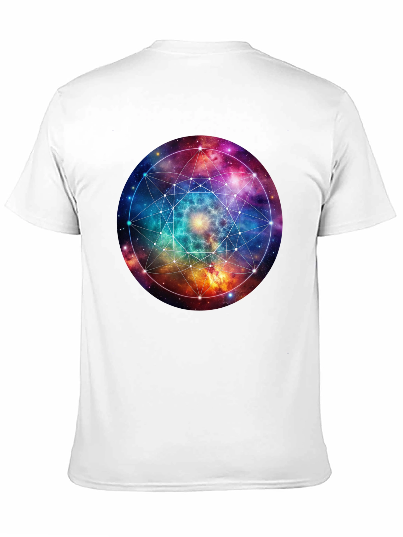 Galaxy Geometric T-Shirt - Black Cotton Blend