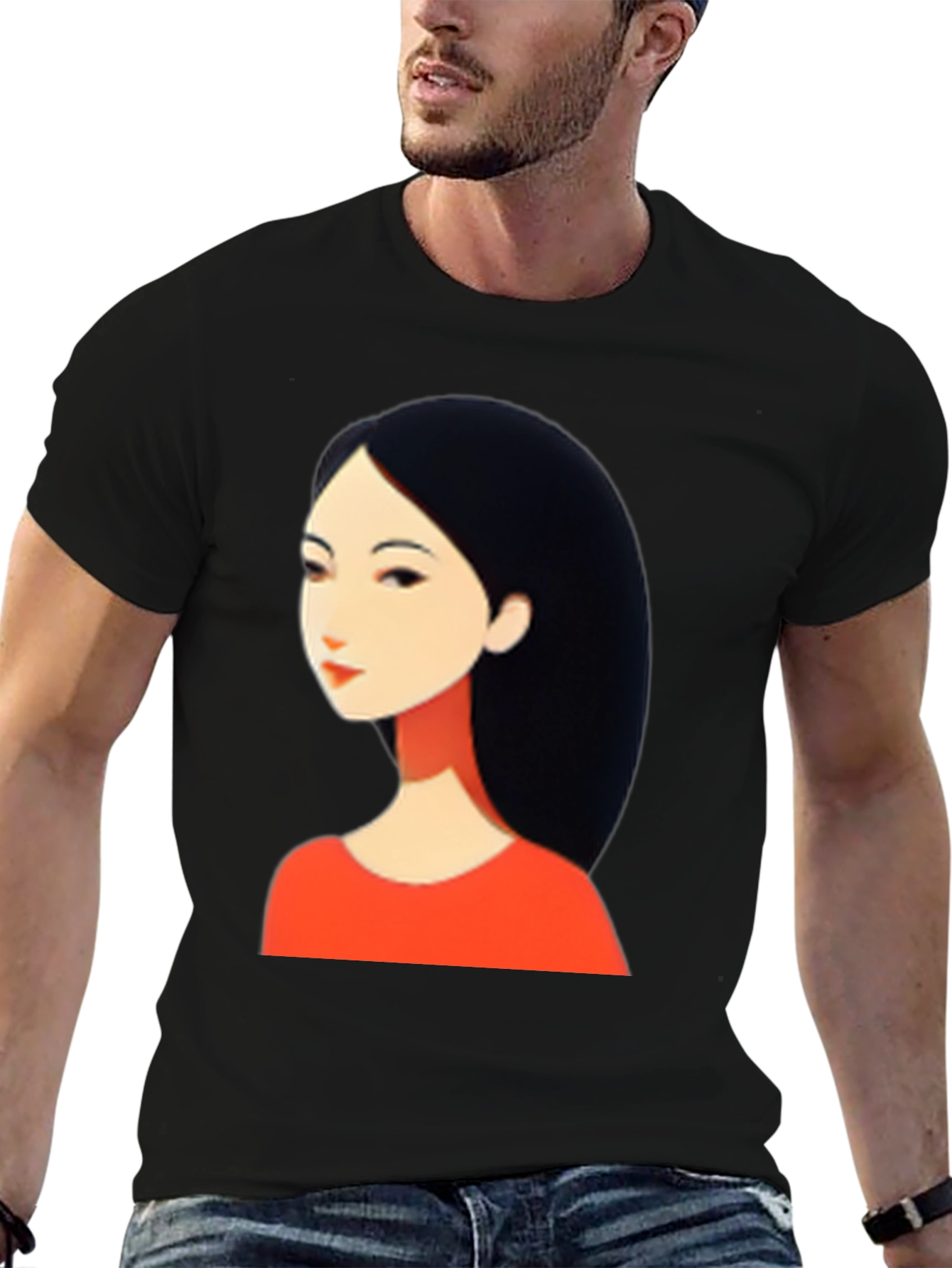 Anime Graphic Tee - Stylish Black T-Shirt